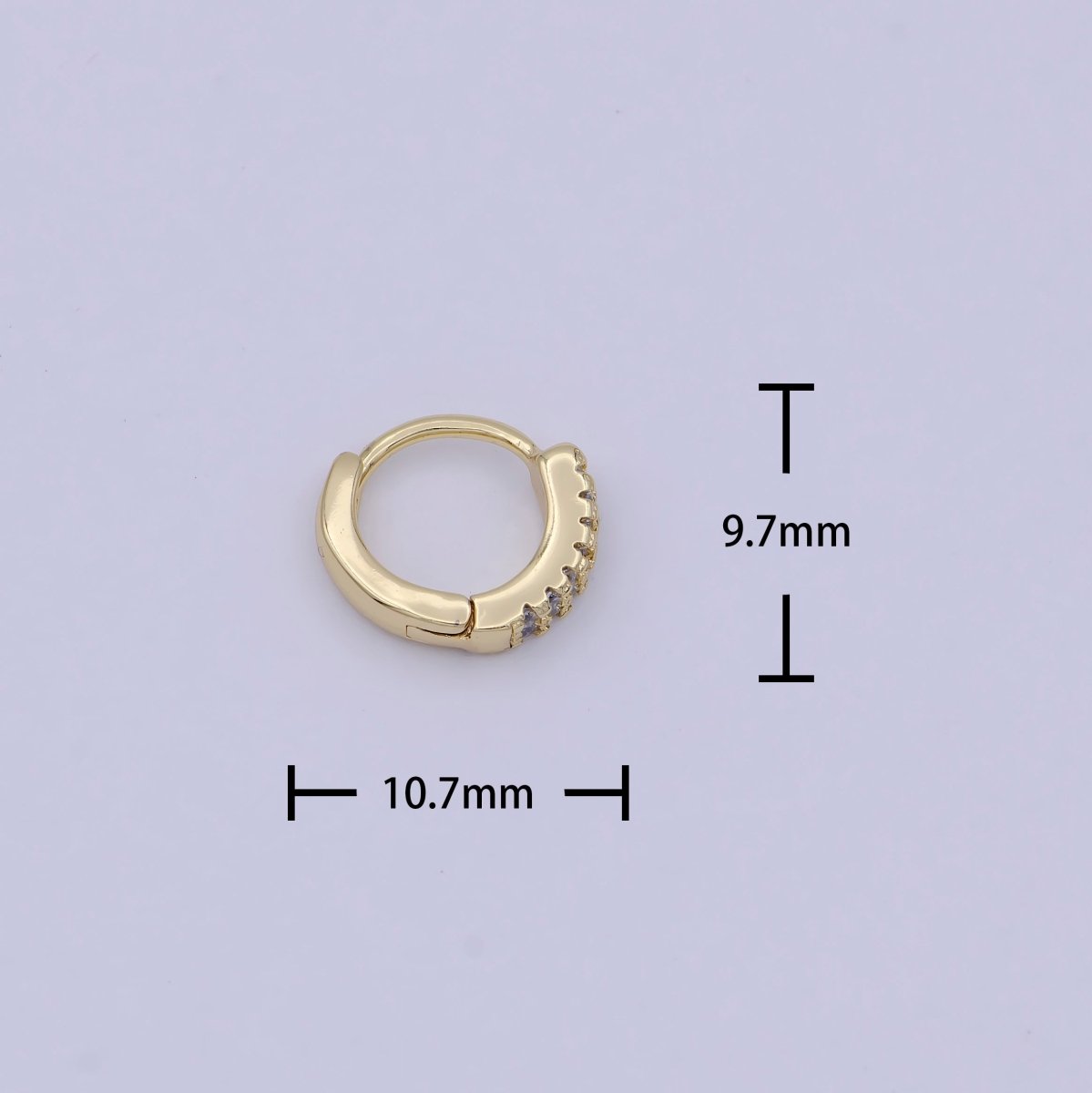 10mm Mini Hoop Earrings • 14k Gold Filled Tiny Earrings • Huggie Hoops Earrings • Minimalist Earrings Wholesale Jewelry T-306 - DLUXCA