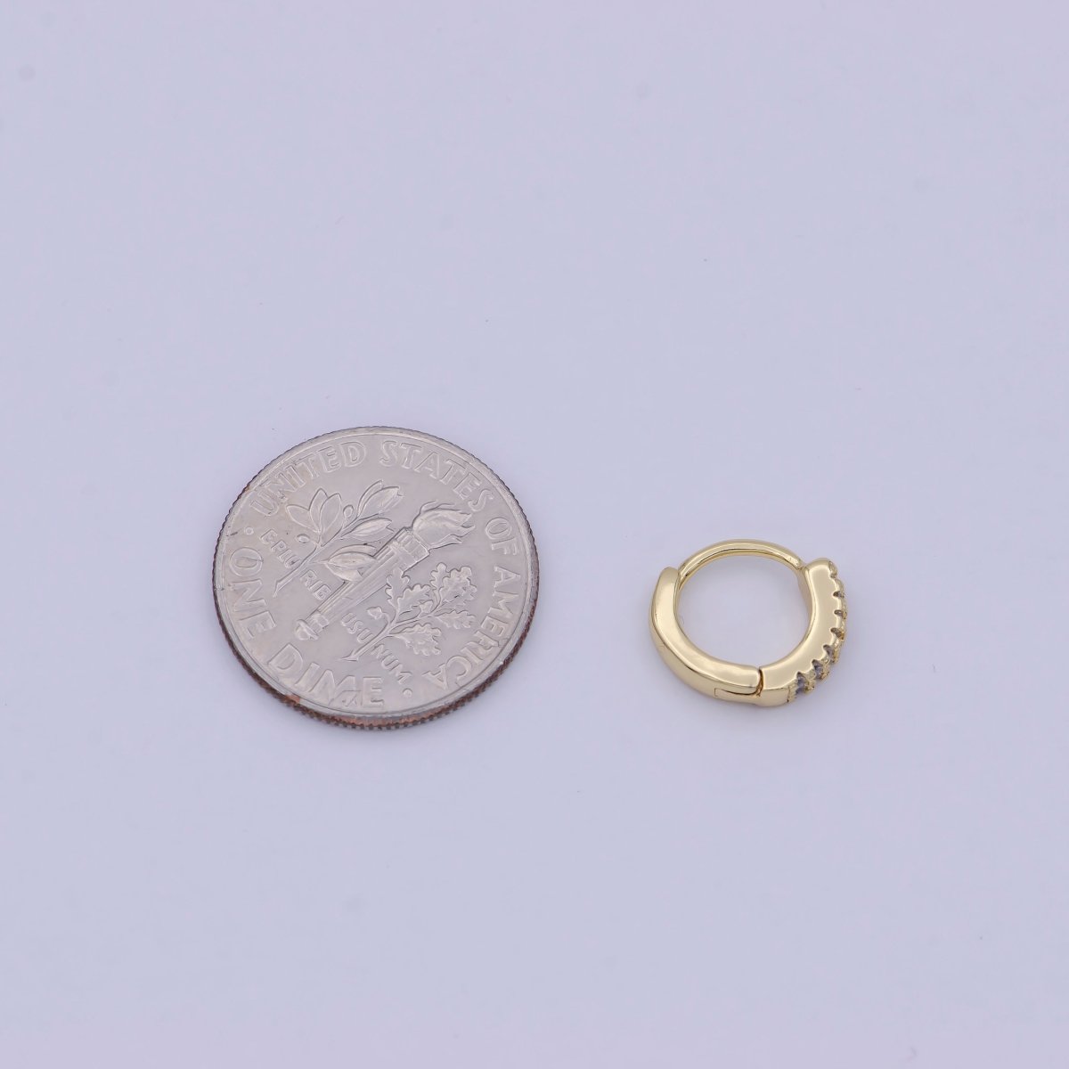 10mm Mini Hoop Earrings • 14k Gold Filled Tiny Earrings • Huggie Hoops Earrings • Minimalist Earrings Wholesale Jewelry T-306 - DLUXCA