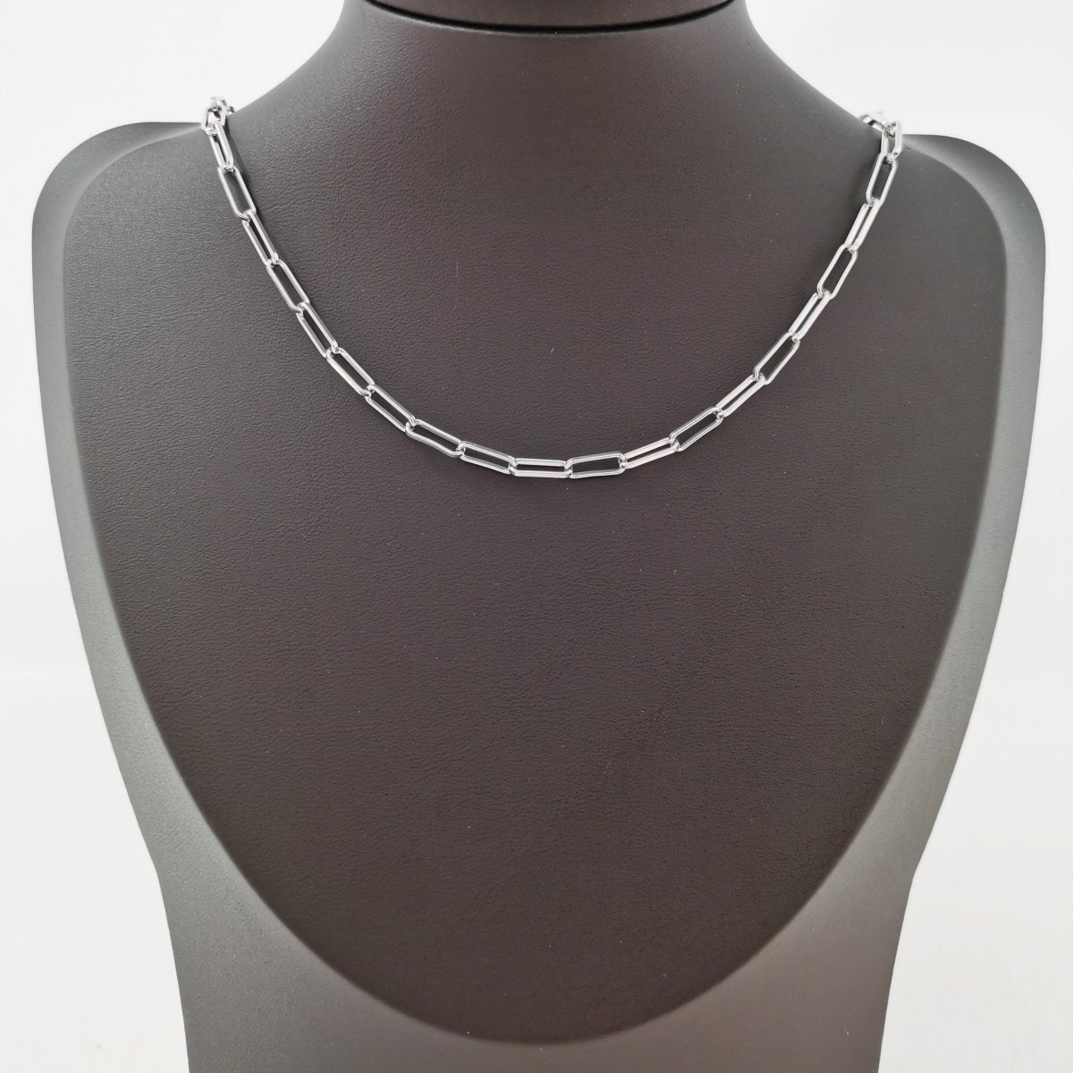 10X4mm Silver Chain, White Gold Filled Paper Clip Chain, Unfinished Chain For Jewelry: Necklace, Anklet, Bracelet Component, Sold By Yard | ROLL-198 Clearance Pricing - DLUXCA