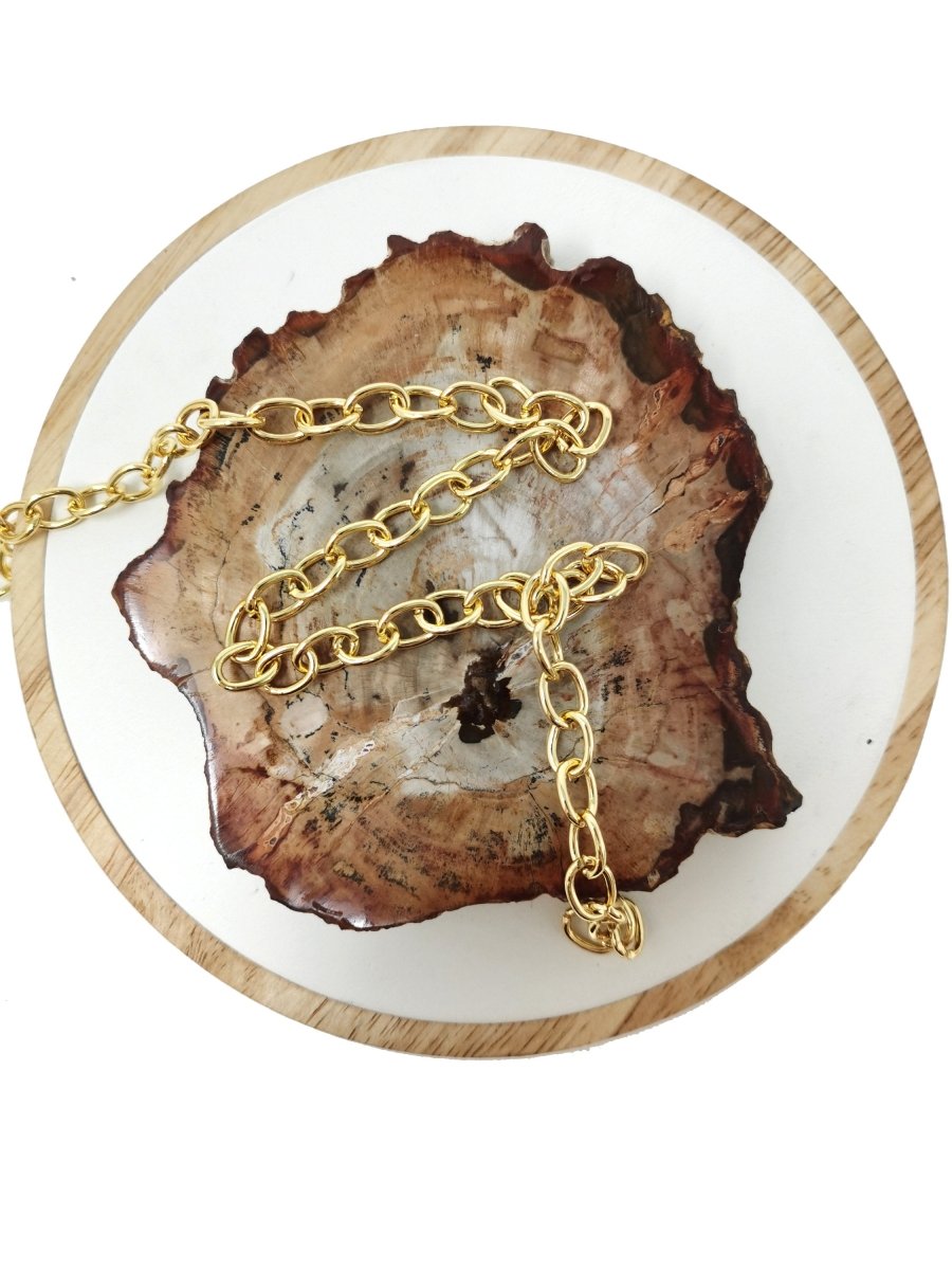 10X7mm Chunky Rolo CABLE Chain, 24K Gold Filled Sold by Yard, Unfinished Chain For Necklace Bracelet Anklet Supply | ROLL-099 Clearance Pricing - DLUXCA