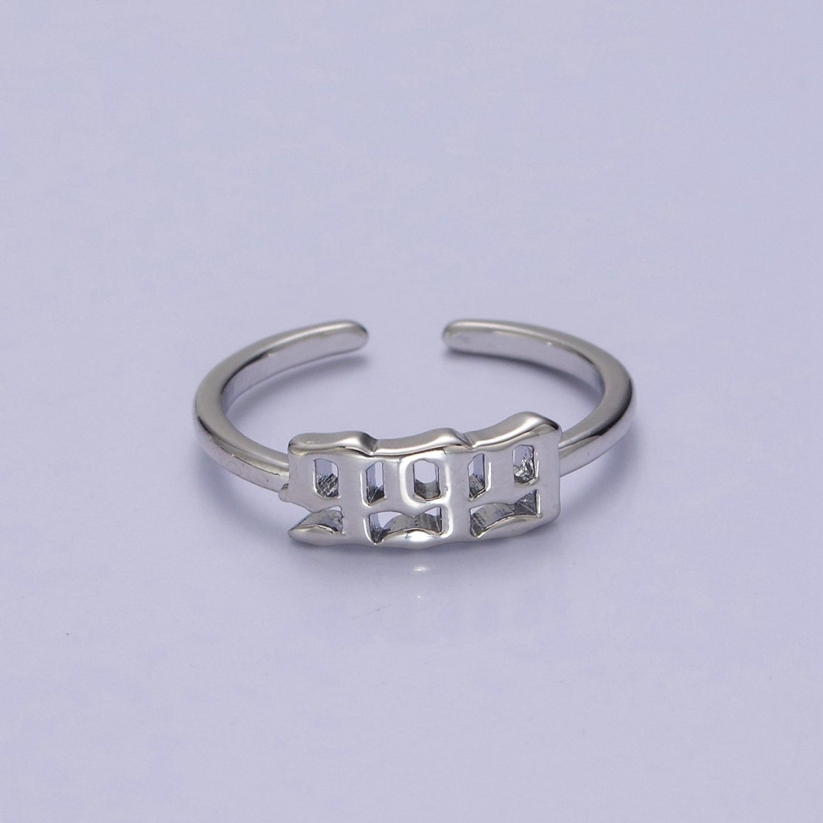 111 222 333 444 555 777 999 888 Angel Number Ring Silver Custom Jewelry Number Ring Open Adjustable Trend Ring O2047-O2055 - DLUXCA