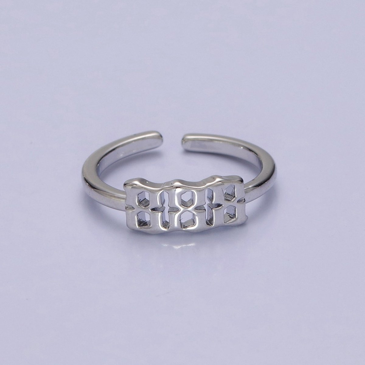 111 222 333 444 555 777 999 888 Angel Number Ring Silver Custom Jewelry Number Ring Open Adjustable Trend Ring O2047-O2055 - DLUXCA