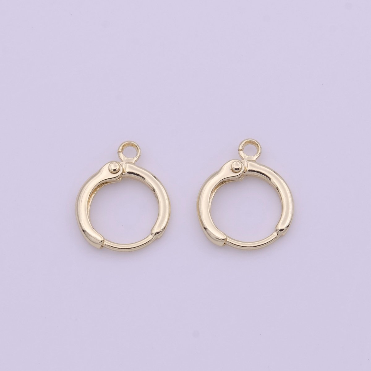11.5mm Gold Open Loop Huggie Earring Supply | K-291 K-293 - DLUXCA