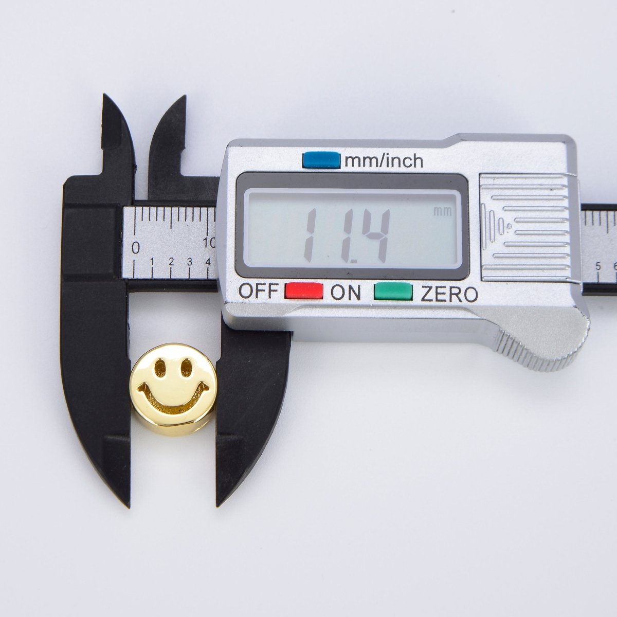 11.5mm Smiley Face Beads, Emoji Beads, Happy Face, Gold Cute Spacer Beads, Necklace And Bracelet Making, Jewelry Supplies B-484 - DLUXCA