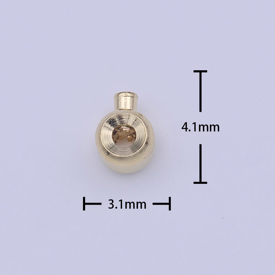 12 Pieces Gold Filled Jewelry Bead Connector Link Crimp Supply Making in Gold & Silver | B-608 B-611 - DLUXCA