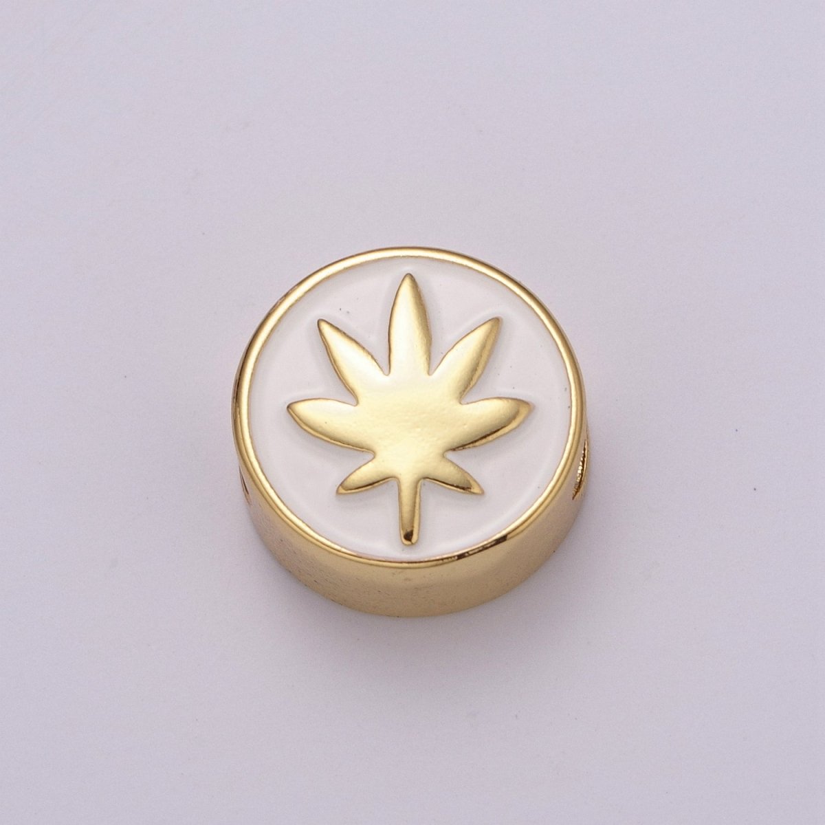 12mm Enamel Round Bead Design Bead Black White Gold Cute Spacer Bead Bracelet Supply Moon, Rose, Wing, Cross, Lotus, Skull, Unicorn, Butterfly, Dragon, Dog paw B-712 to B-749 - DLUXCA