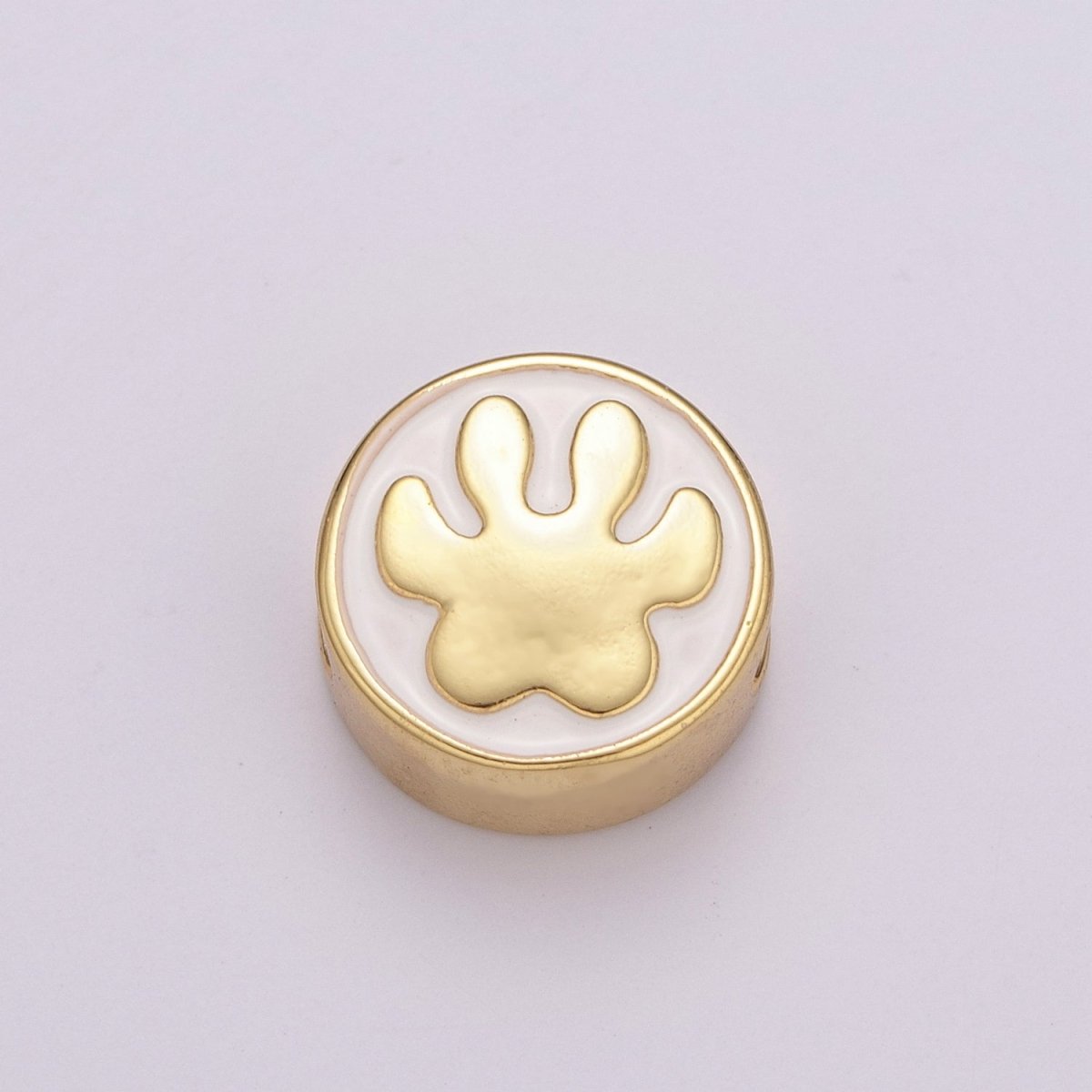 12mm Enamel Round Bead Design Bead Black White Gold Cute Spacer Bead Bracelet Supply Moon, Rose, Wing, Cross, Lotus, Skull, Unicorn, Butterfly, Dragon, Dog paw B-712 to B-749 - DLUXCA