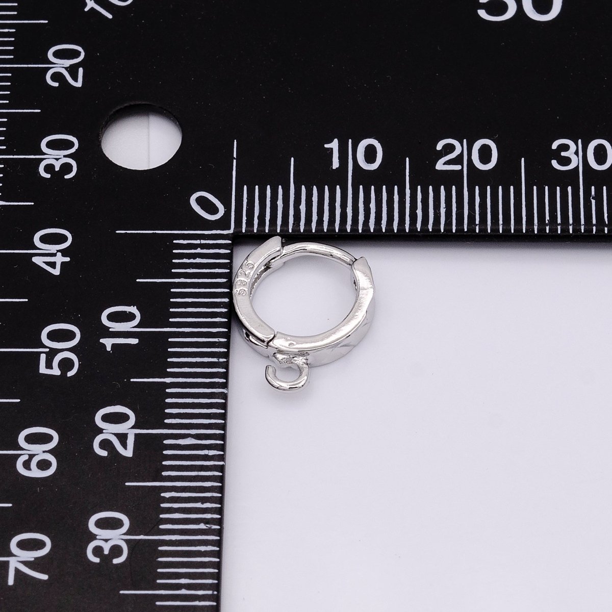12mm Silver Cartilage Open Loop Huggie Earrings Supply | Z-362 - DLUXCA