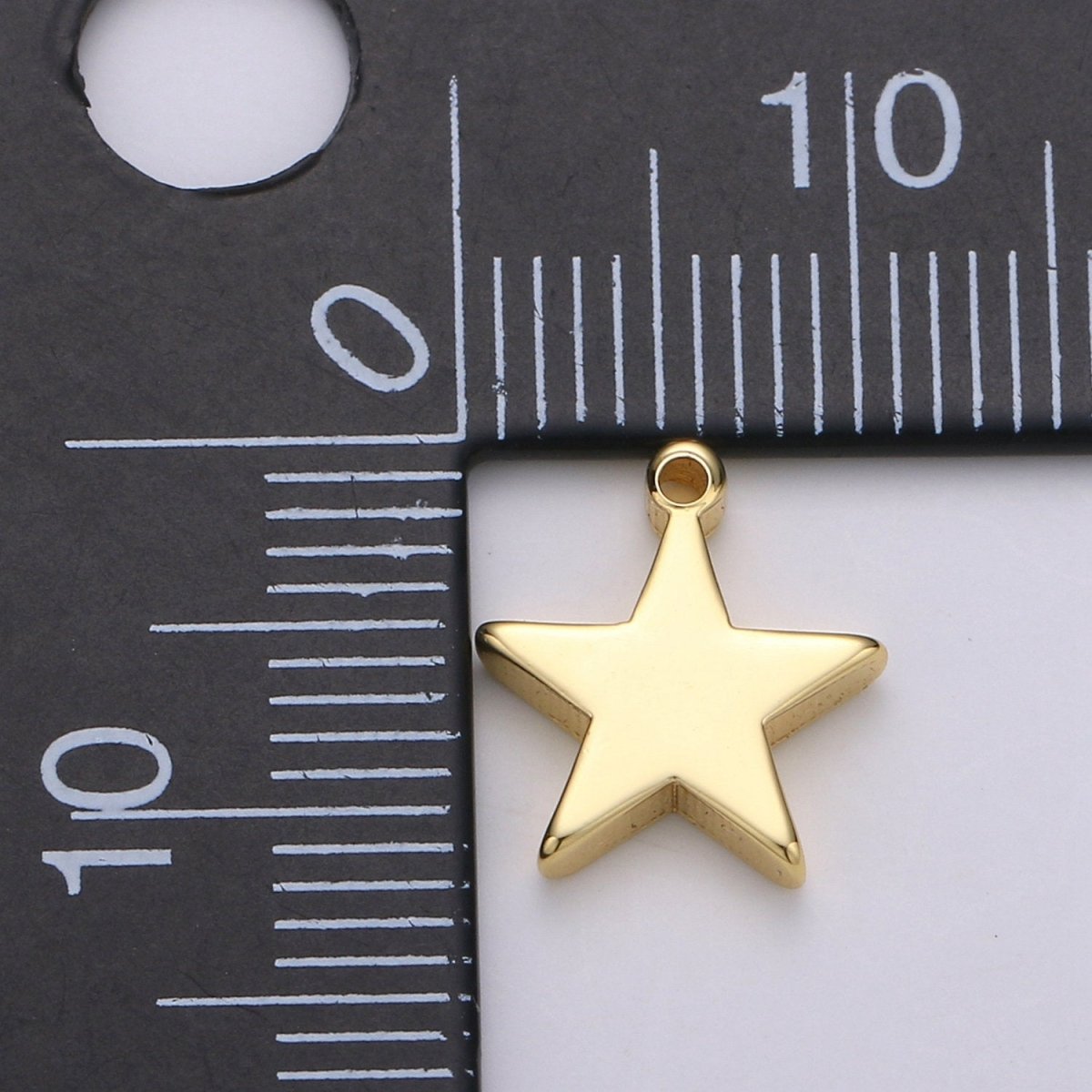 12x12mm 24k Gold Filled Star Charms, Gold Star Pendant, Celestial Jewelry Minimalist Jewelry Making supply, D-683 - DLUXCA