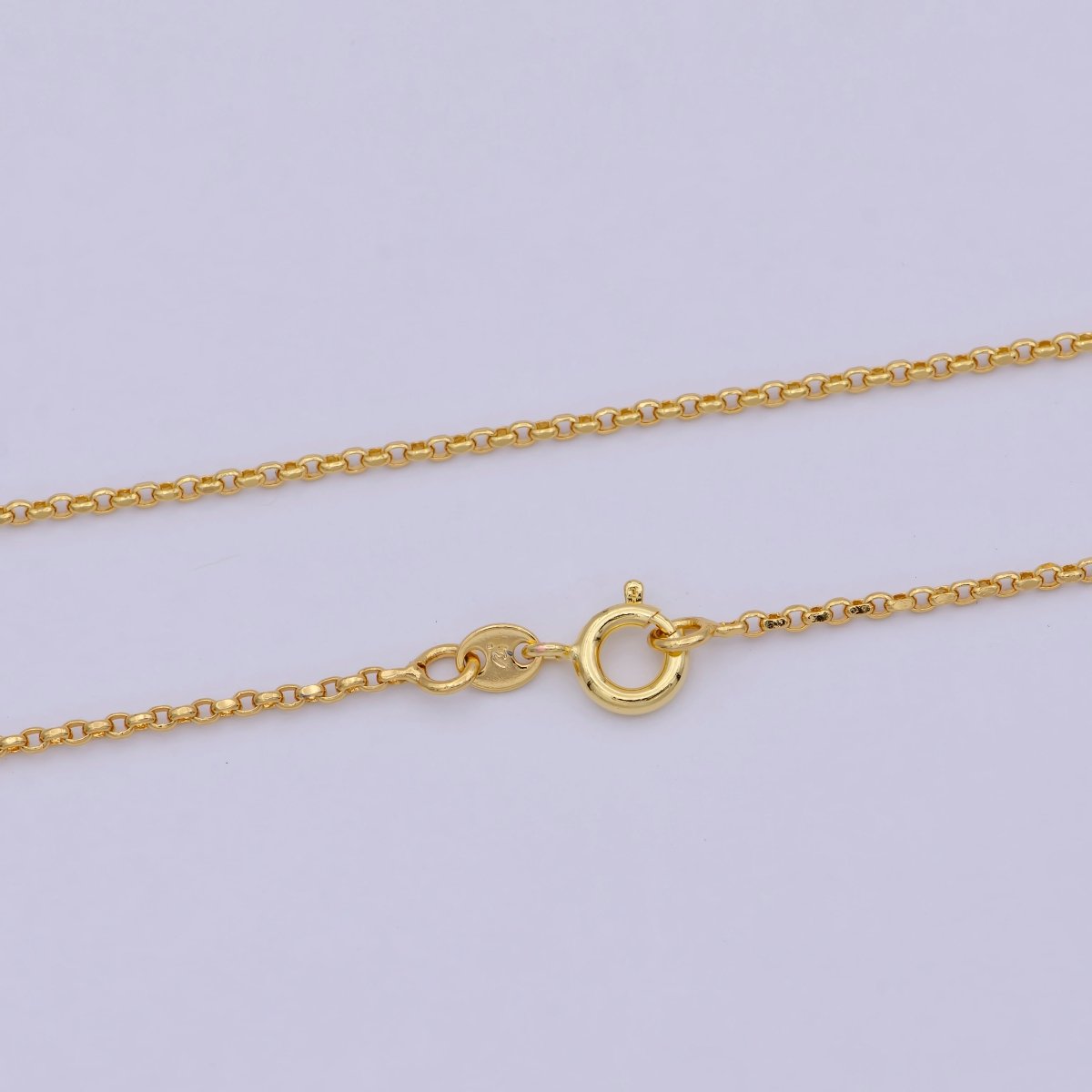 1.3mm 24K Gold Filled Chain, Rolo Chain Dainty Gold Necklace Chain, Circle Cable Chain Wholesale | WA-747 Clearance Pricing - DLUXCA