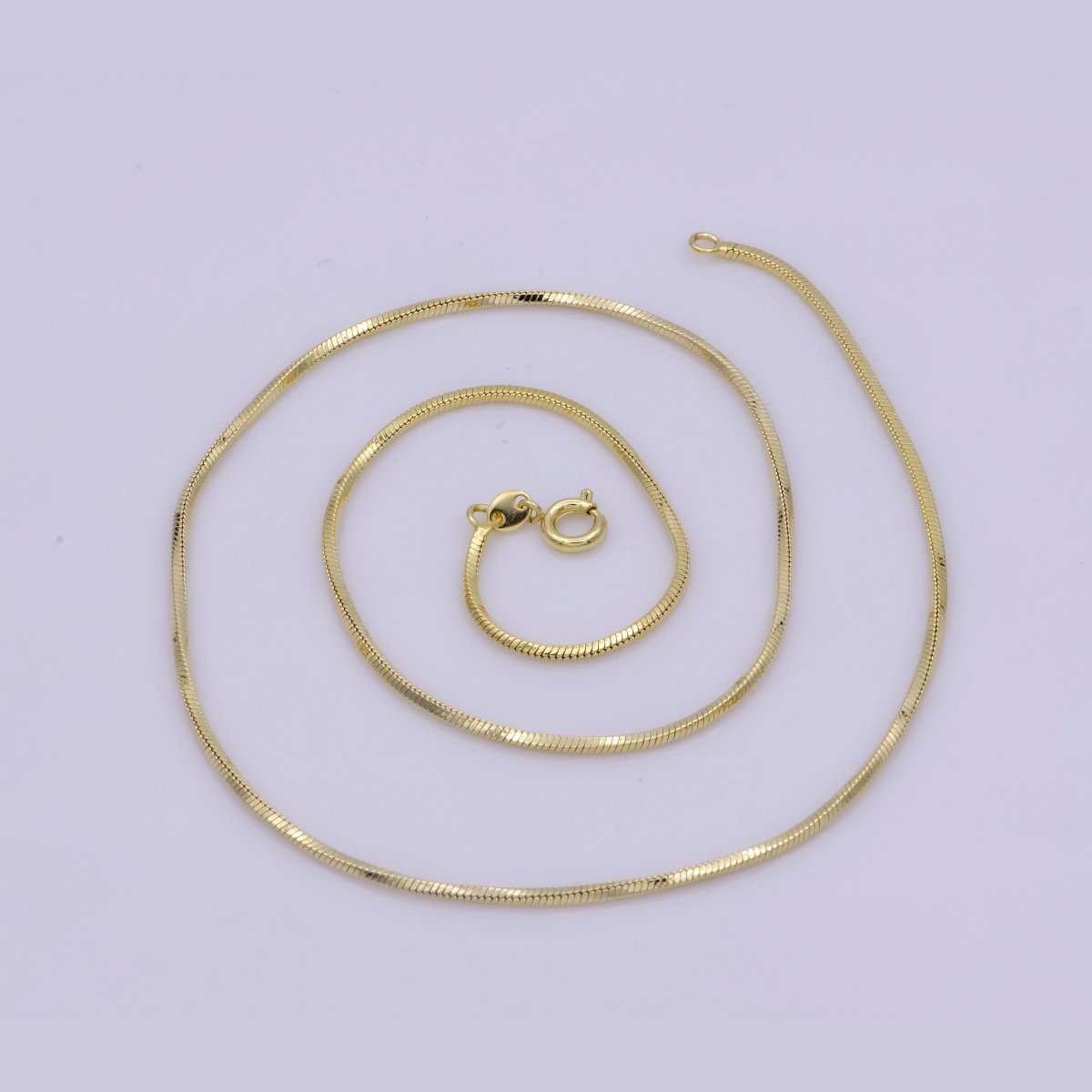 1.3mm Snake Herringbone 18 Inch, 20 Inch Layering Chain Necklace | WA-402 WA-403 Clearance Pricing - DLUXCA