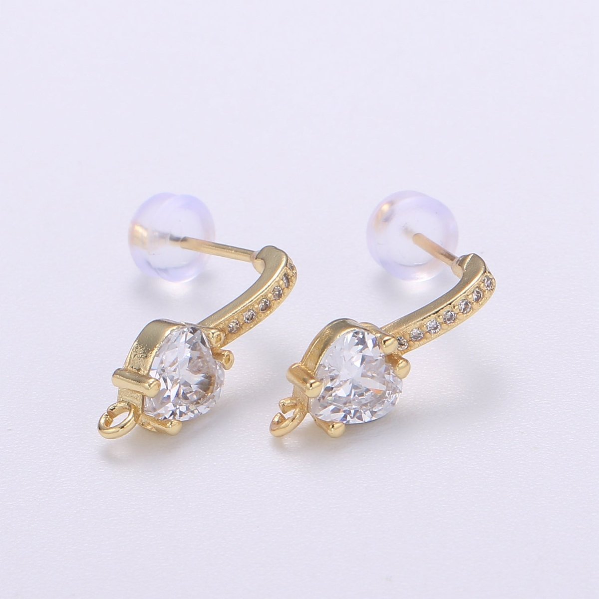 14K Dainty Gold Filled High Heels Earring Studs For DIY Earring Making L-267 - DLUXCA