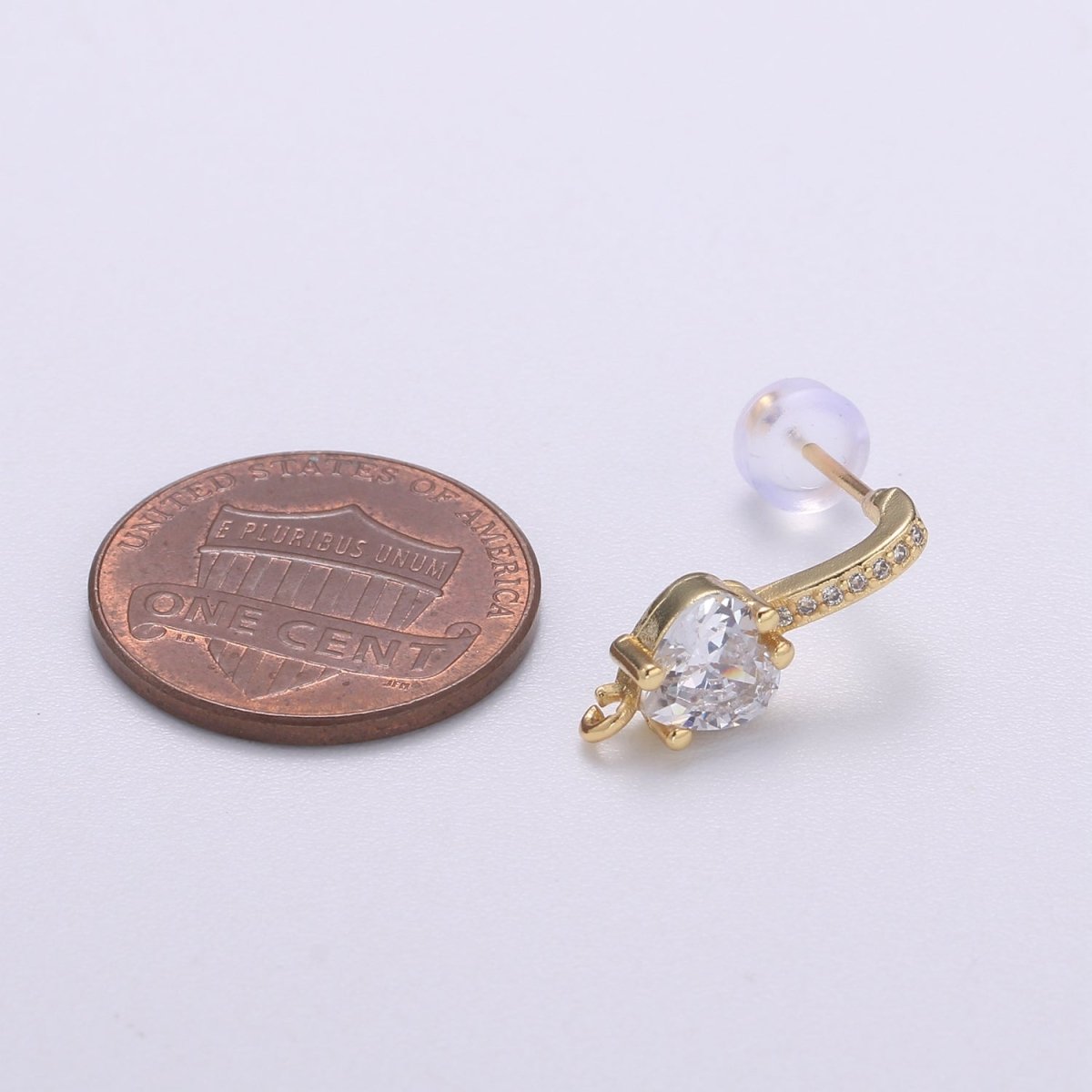 14K Dainty Gold Filled High Heels Earring Studs For DIY Earring Making L-267 - DLUXCA