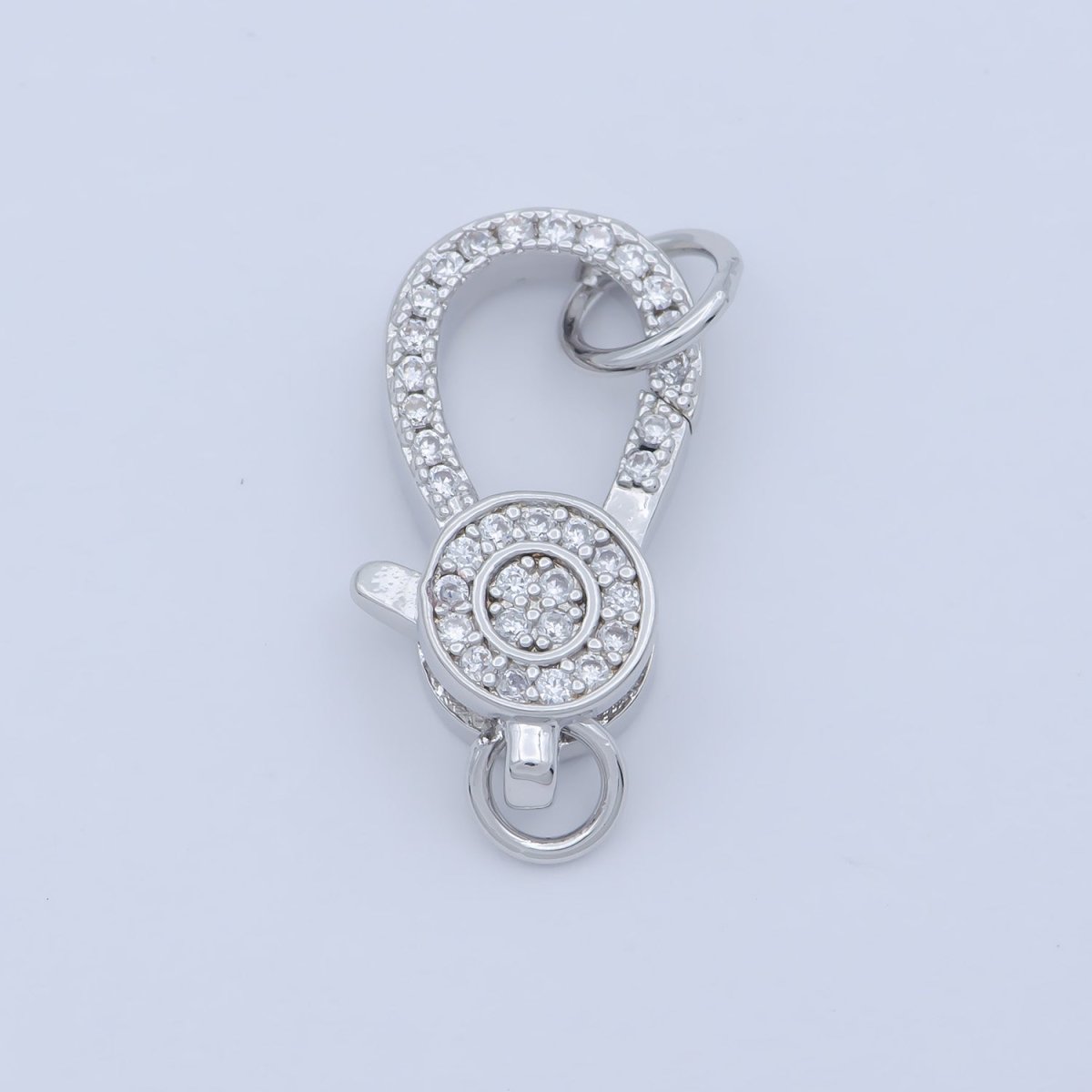 14k Gold Fill Lobster claw clasp for Bracelet Necklace Buckle Micro paved ,CZ Cubic Clasp Fastener for Beading supplies Component L-401 L-402 - DLUXCA