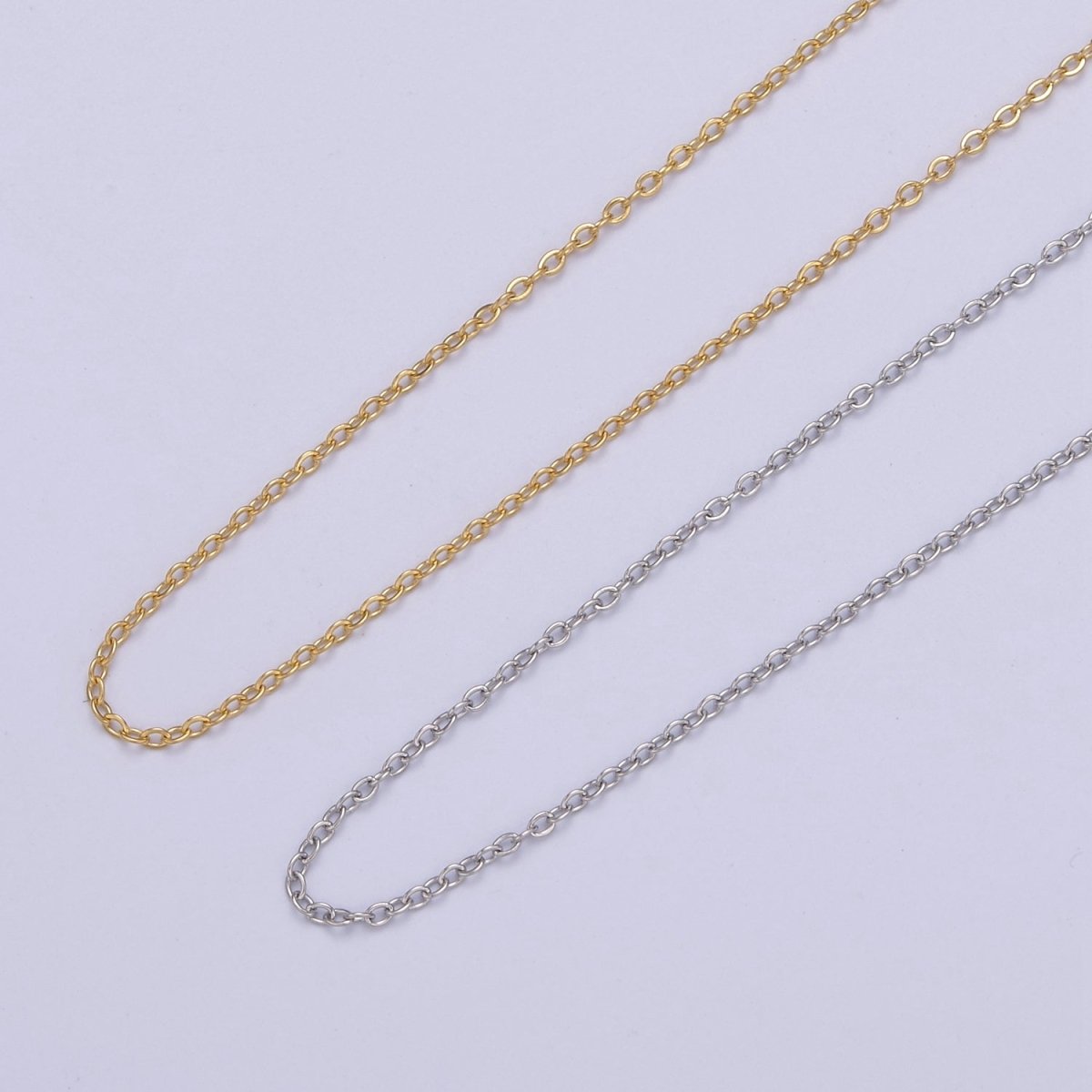 14K Gold Filled 0.6mm Dainty Cable Chain 18 Inch Layering