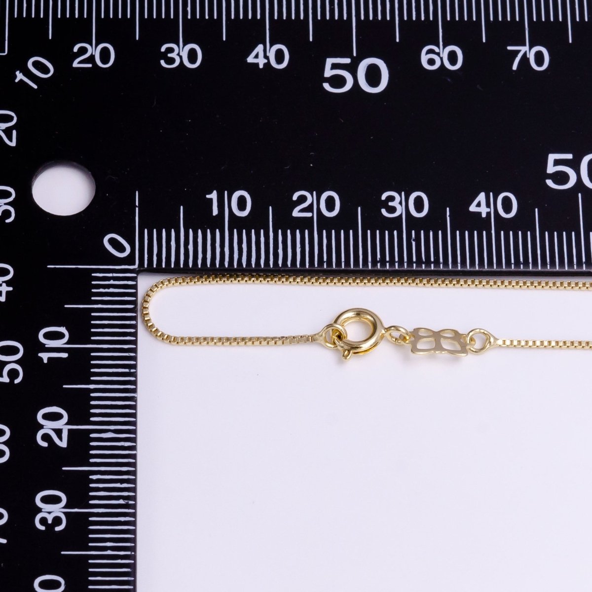 14K Gold Filled 0.7mm Box Dainty 18 Inch Layering Chain Necklace | WA-1910 Clearance Pricing - DLUXCA