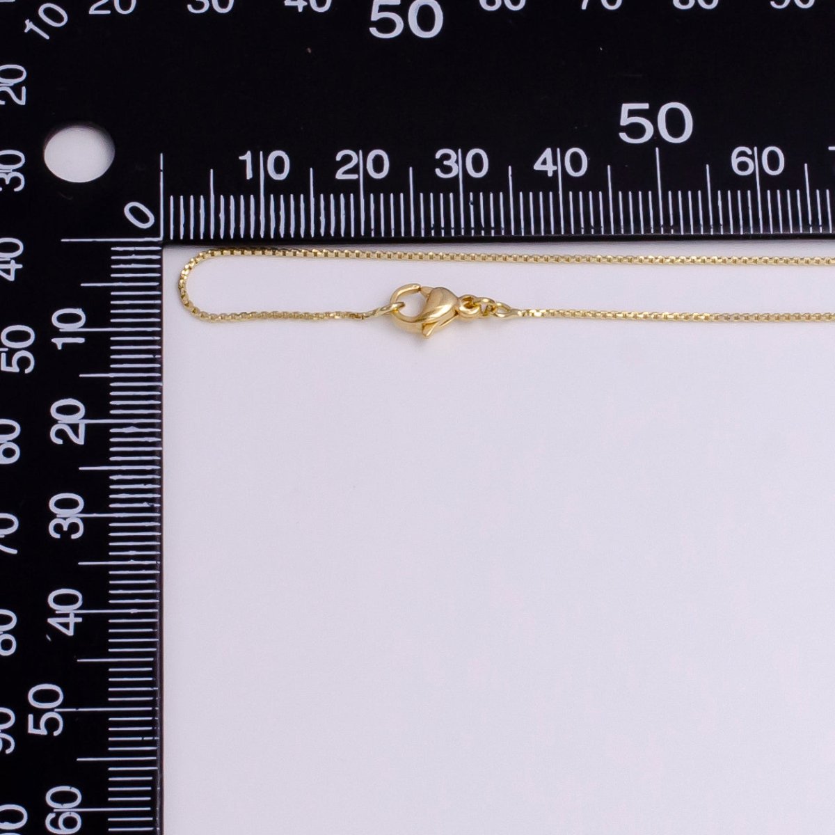 14K Gold Filled 0.8mm Dainty Box 19.5 Inch Layering Chain Necklace | WA-1906 Clearance Pricing - DLUXCA