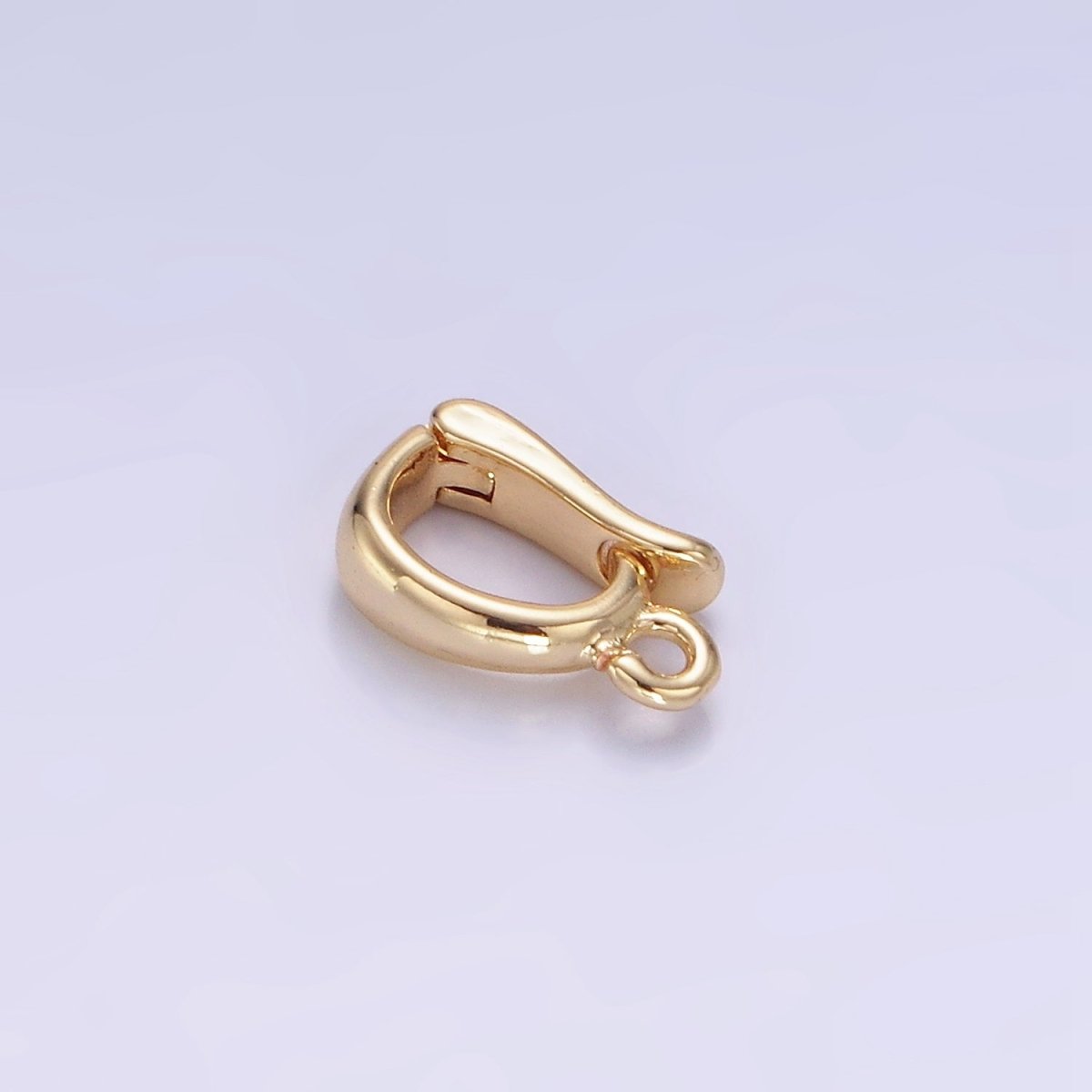 14K Gold Filled 10mm Mini Snap Latch Bail Minimalist Findings | Z698 - DLUXCA