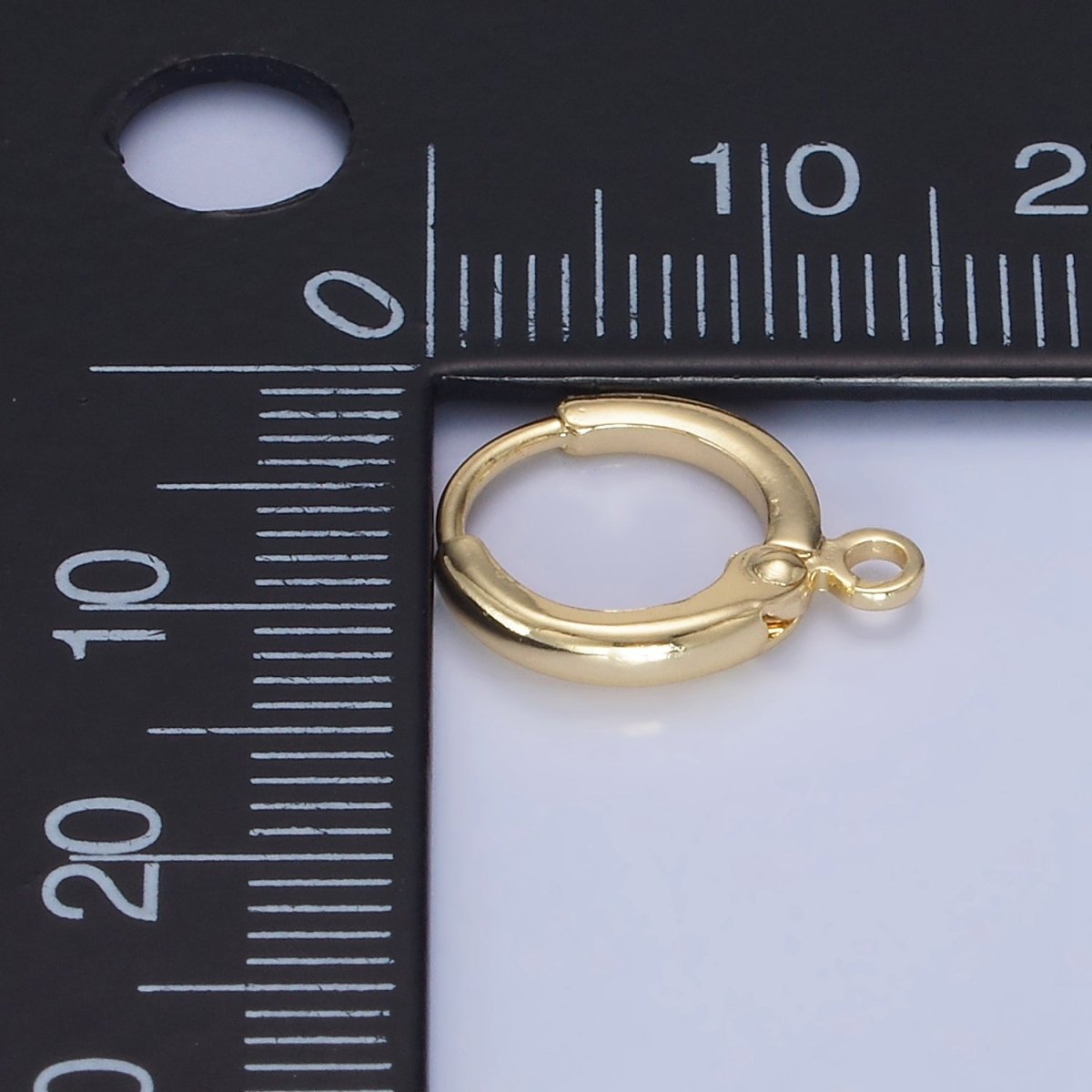 14K Gold Filled 12mm Cartilage Huggie Earring Findings in Gold & Silver | Z722 Z723 - DLUXCA