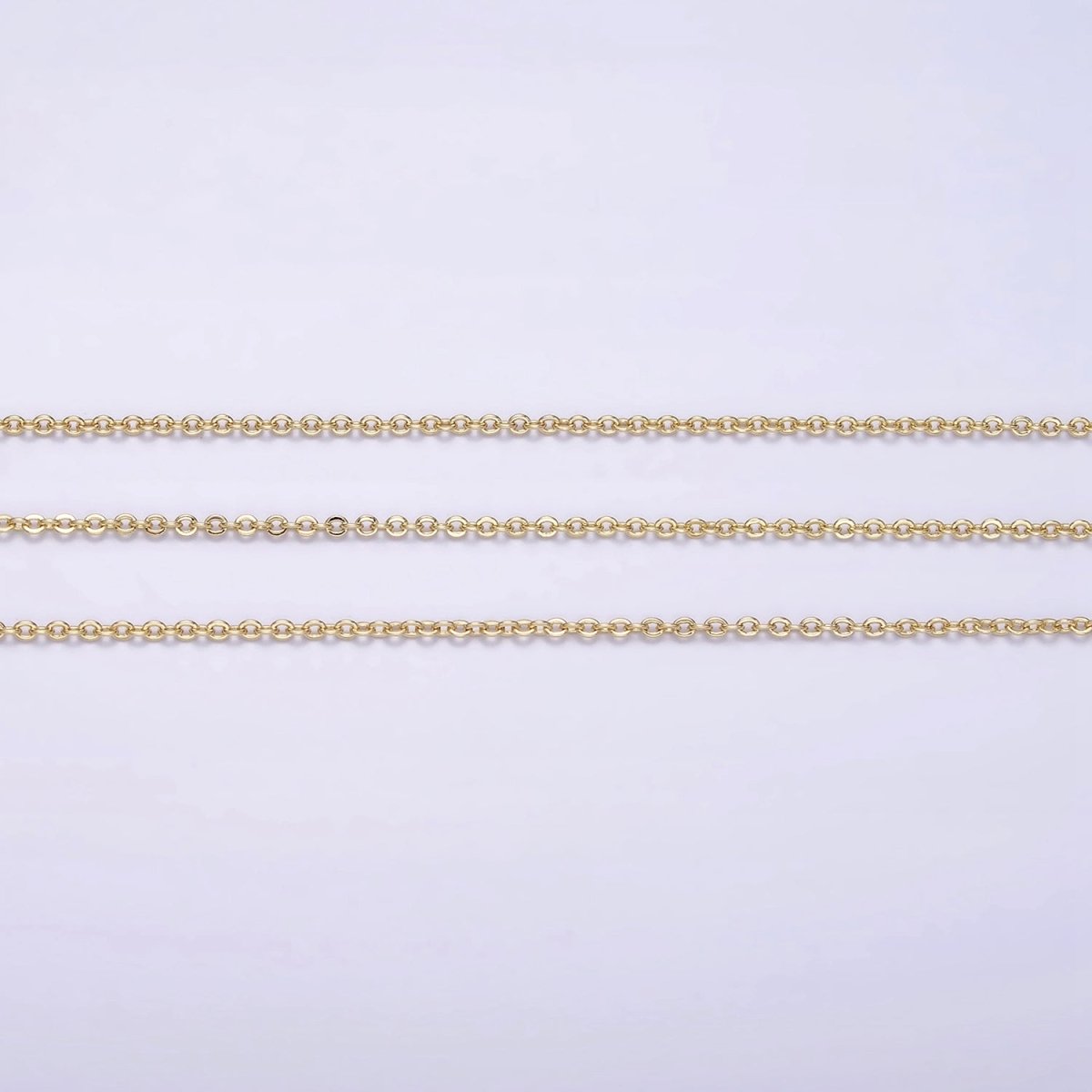 14K Gold Filled 1.2mm Dainty Cable Chain 18 Inch, 16 Inch, 20 Inch Layering Chain Necklace | WA-2117 - WA-2119 - DLUXCA