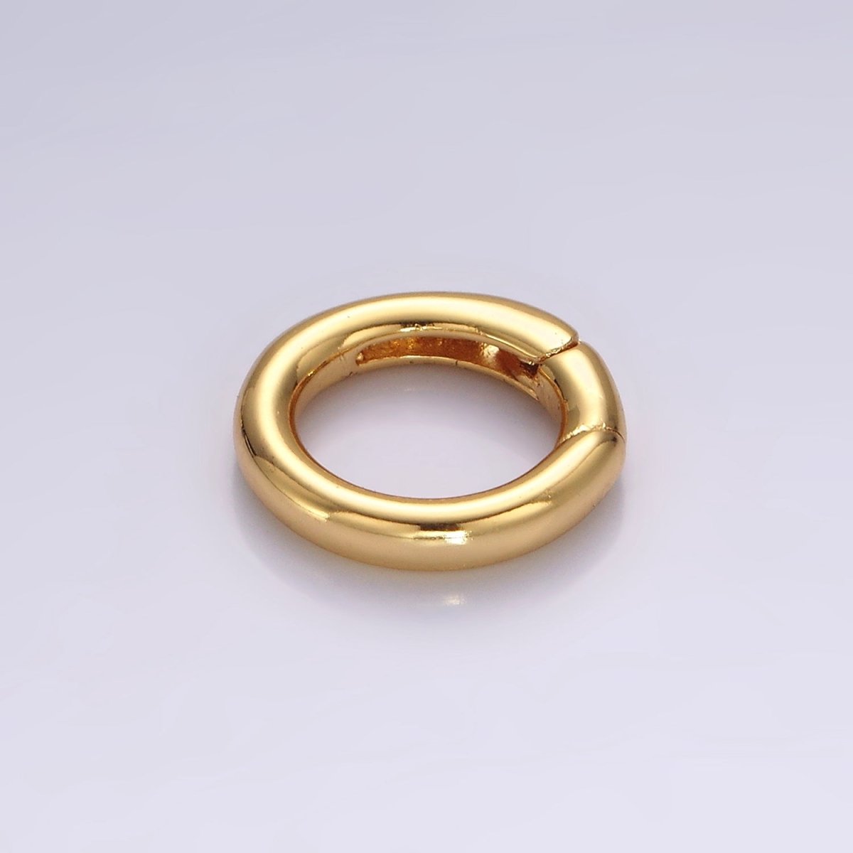 14K Gold Filled 14.5mm, 10mm Push Round Spring Gate Ring Jewelry Closure Findings Supply | Z570 Z571 - DLUXCA