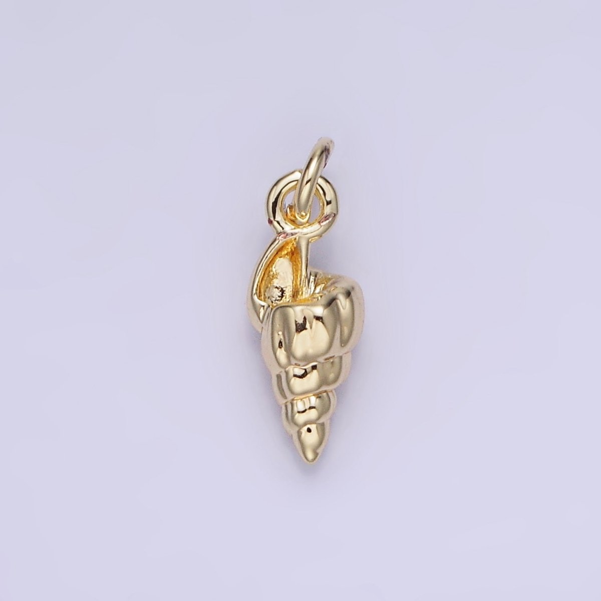 14K Gold Filled 14mm Clam Sea Shell Puffed Minimalist Mini Charm | AG725 - DLUXCA