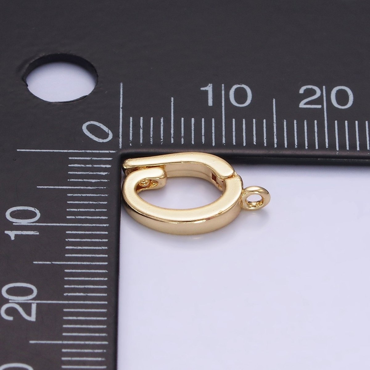 14K Gold Filled 14mm Minimalist Latch Snap Bail Findings | Z697 - DLUXCA