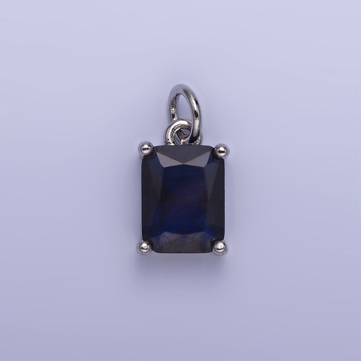 14K Gold Filled 15mm CZ Cubic Zirconia Baguette Charm in Gold & Silver | W607 - W622 - DLUXCA