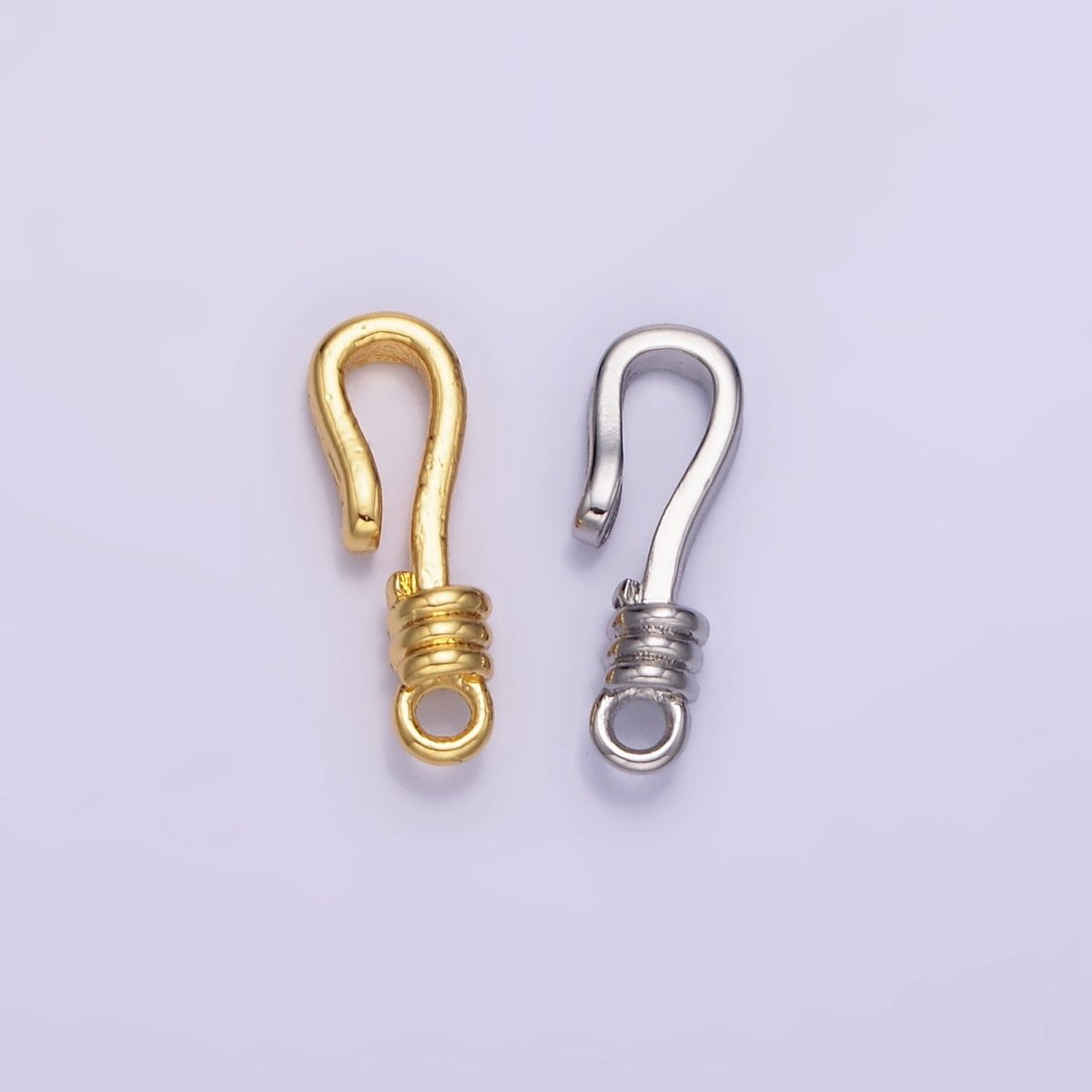 14K Gold Filled 15mm Hook Closure Findings in Gold & Silver | Z733 - DLUXCA
