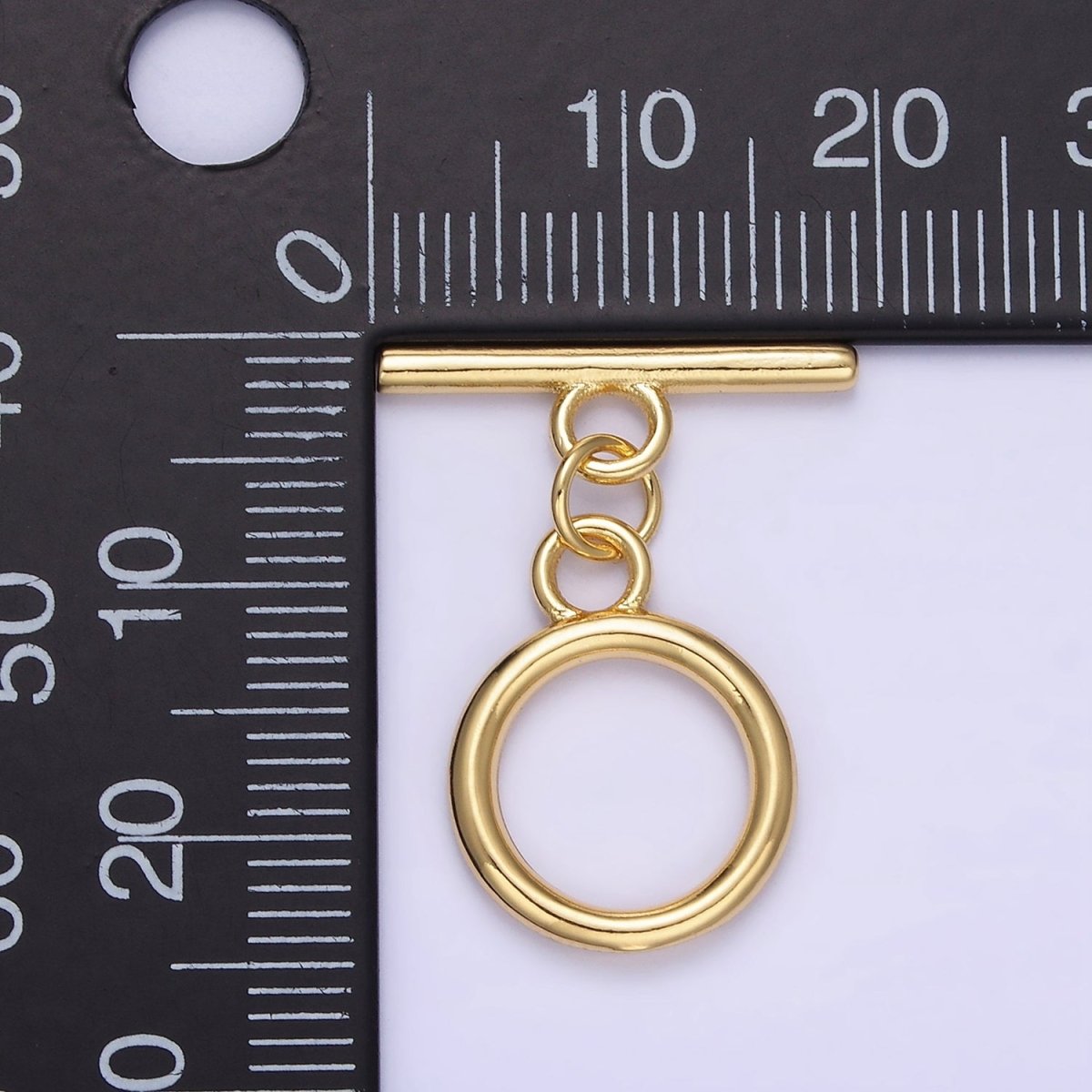 14K Gold Filled 15mm Minimalist Toggle Clasps Closure Findings | Z771 - DLUXCA