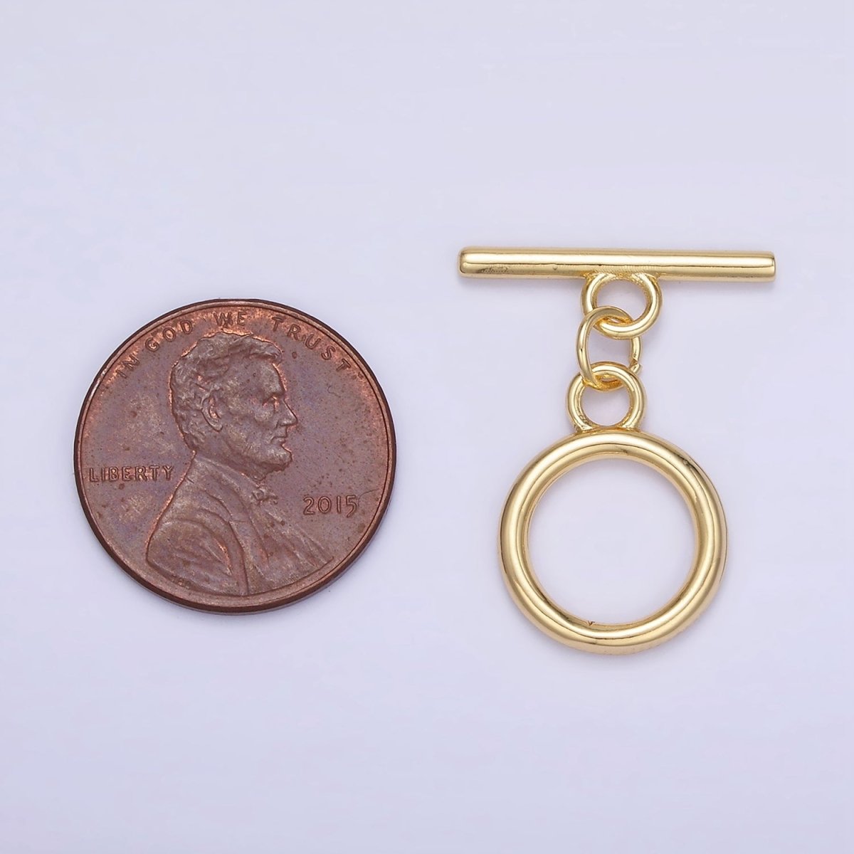 14K Gold Filled 15mm Minimalist Toggle Clasps Closure Findings | Z771 - DLUXCA