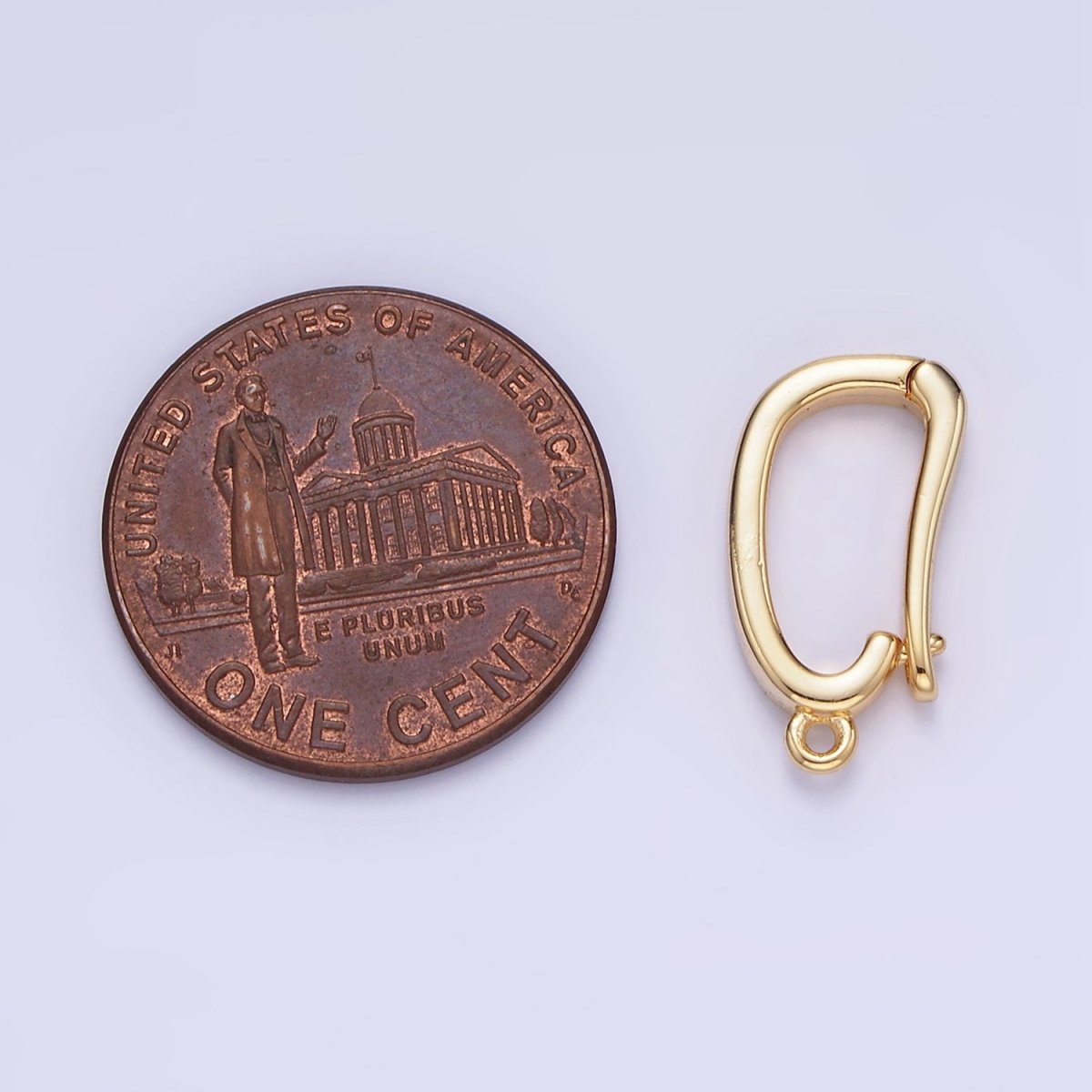 14K Gold Filled 15mm Oval Snap Bail Open Loop Jewelry Finding Supply | Z682 - DLUXCA