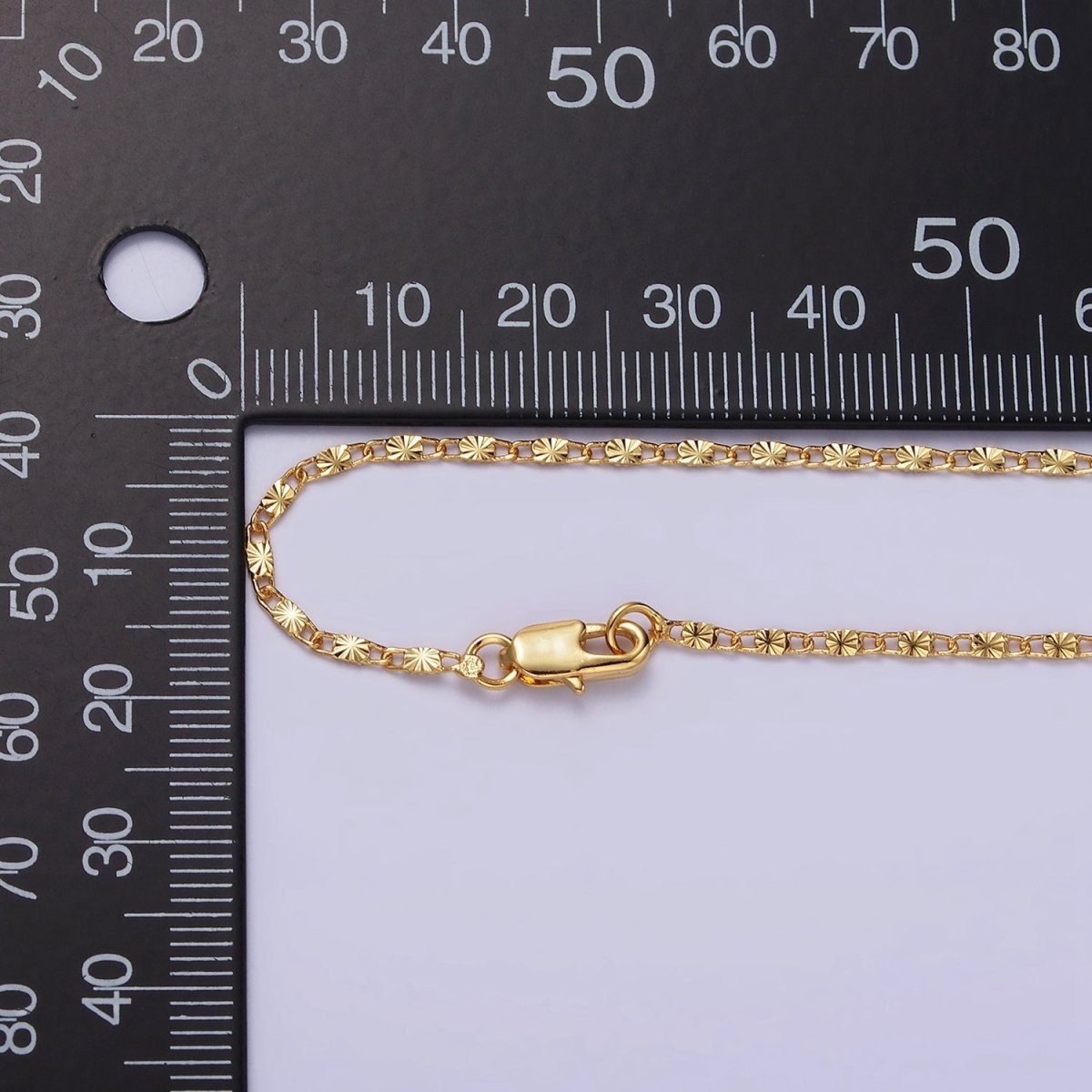 14K Gold Filled 1.5mm Sunburst Scroll Link 18, 20 Inch Layering Chain Necklace | WA-2208 WA-2209 Clearance Pricing - DLUXCA