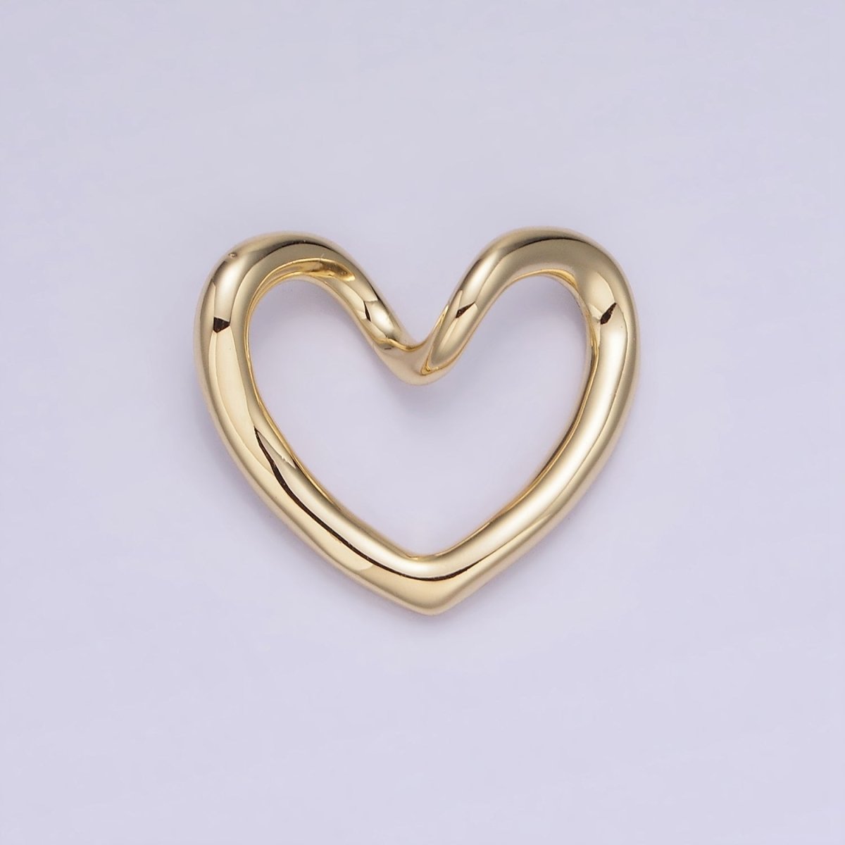 14K Gold Filled 16mm Curved Open Heart Link Findings | Z712 - DLUXCA