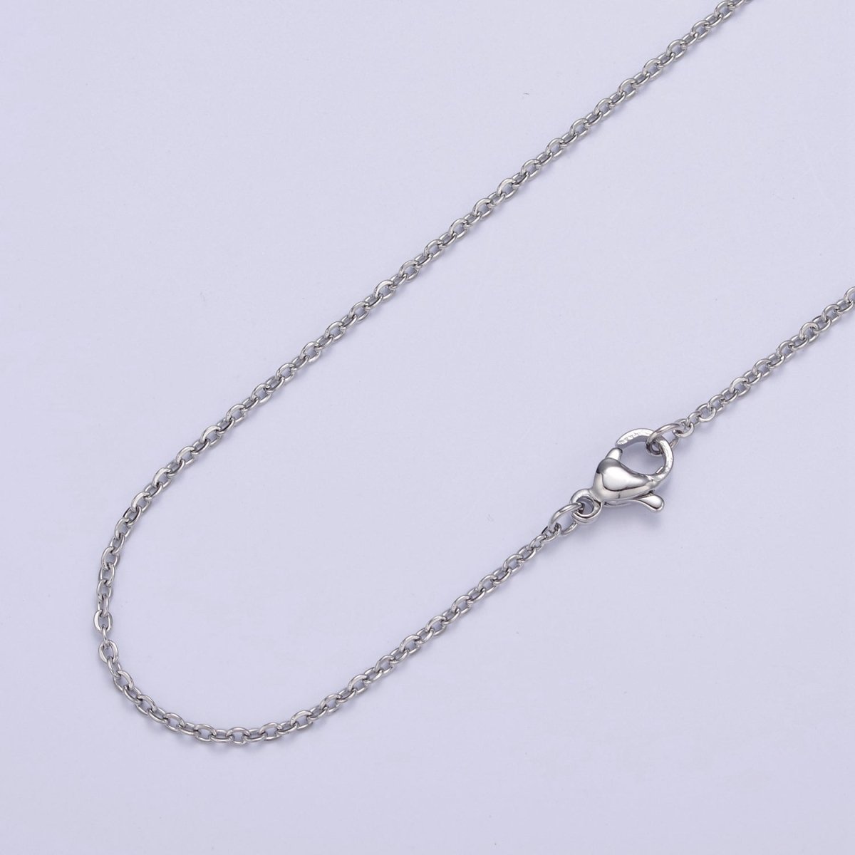 14K Gold Filled 1.6mm Dainty Cable 18.5 Inch Layering Chain Necklace in Gold & Silver | WA-732 WA-733 Clearance Pricing - DLUXCA