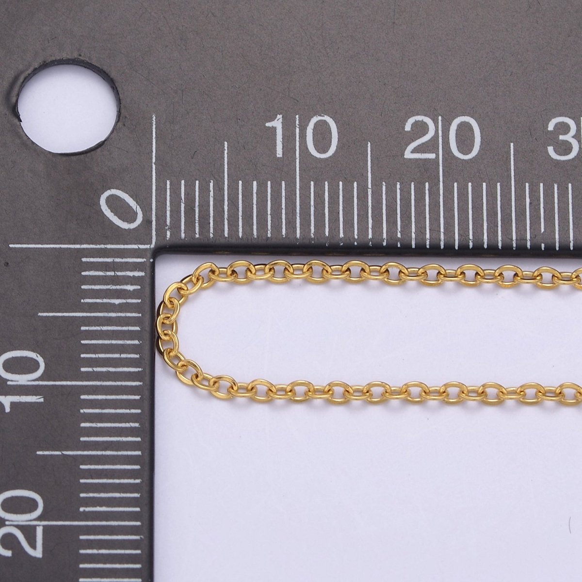 14K Gold Filled 1.6mm Dainty Cable 18.5 Inch Layering Chain Necklace in Gold & Silver | WA-732 WA-733 Clearance Pricing - DLUXCA