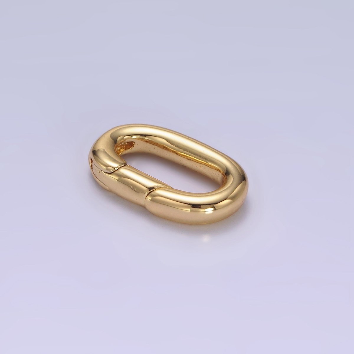 14K Gold Filled 16mm Oblong Push Spring Gate Finding Supply | Z680 - DLUXCA