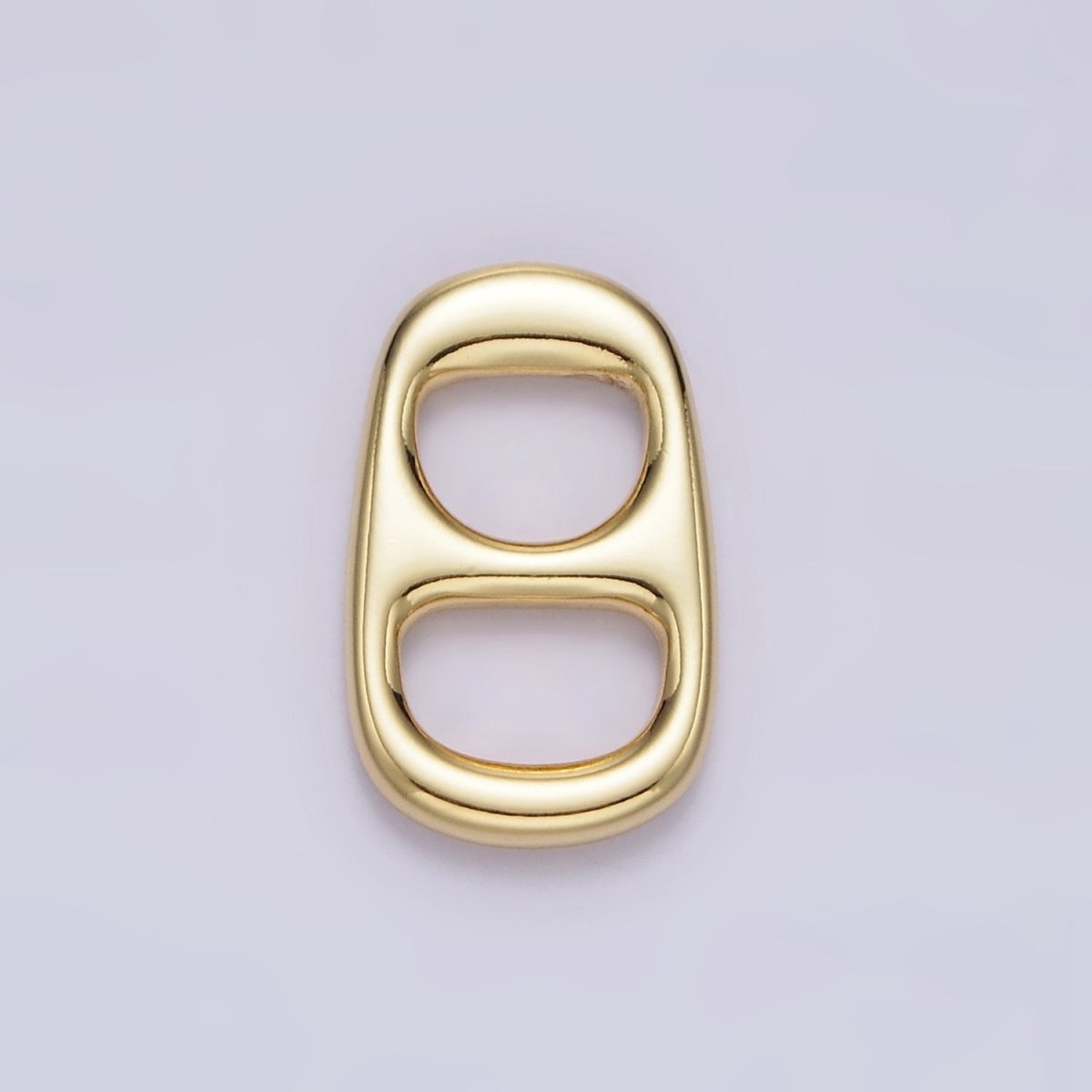 14K Gold Filled 17mm Minimalist Soda Pull Tab Charm | C-584 - DLUXCA