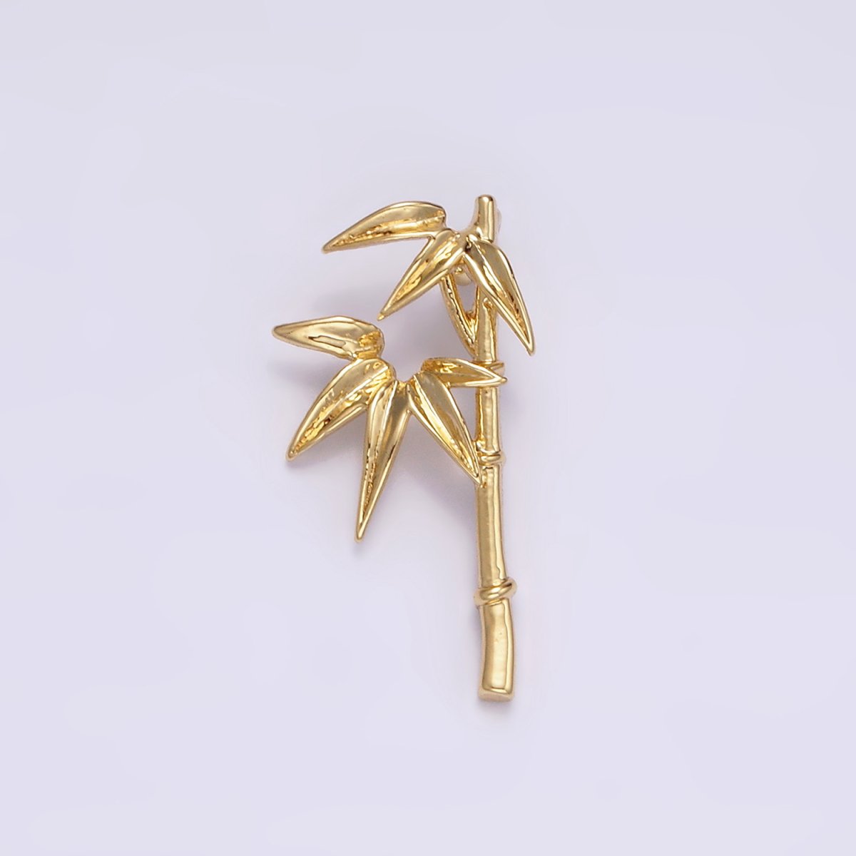 14K Gold Filled 18mm Bamboo Leaf Plant Nature Charm | N1490 - DLUXCA