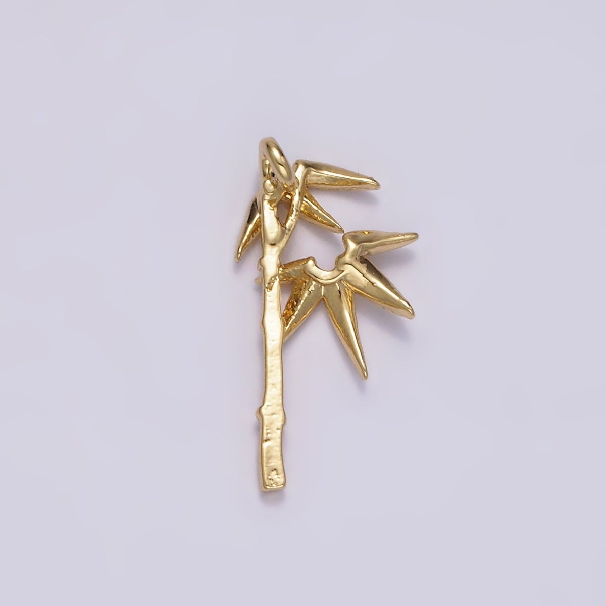 14K Gold Filled 18mm Bamboo Leaf Plant Nature Charm | N1490 - DLUXCA