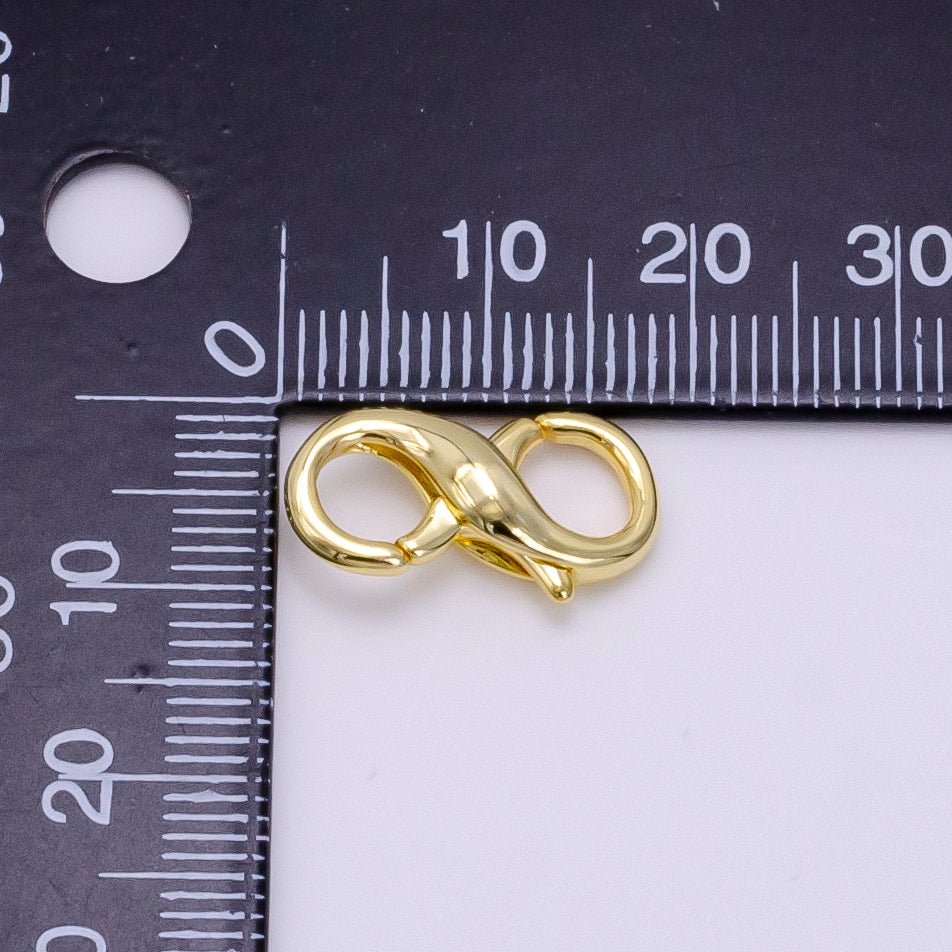 14K Gold Filled 18mm Double Lobster Claw Clasps Jewelry Finding Supply in Gold & Silver | Z683 - DLUXCA