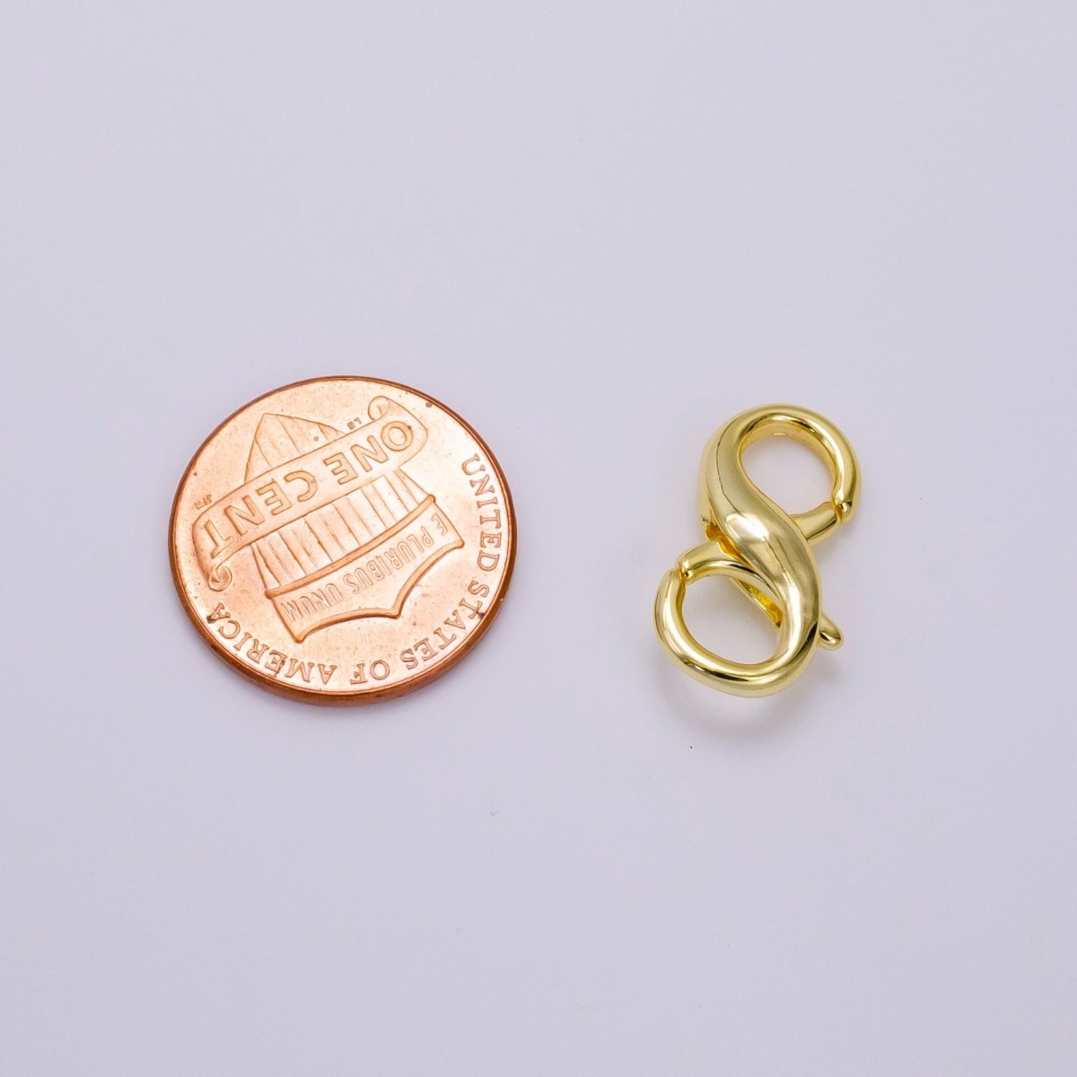 14K Gold Filled 18mm Double Lobster Claw Clasps Jewelry Finding Supply in Gold & Silver | Z683 - DLUXCA