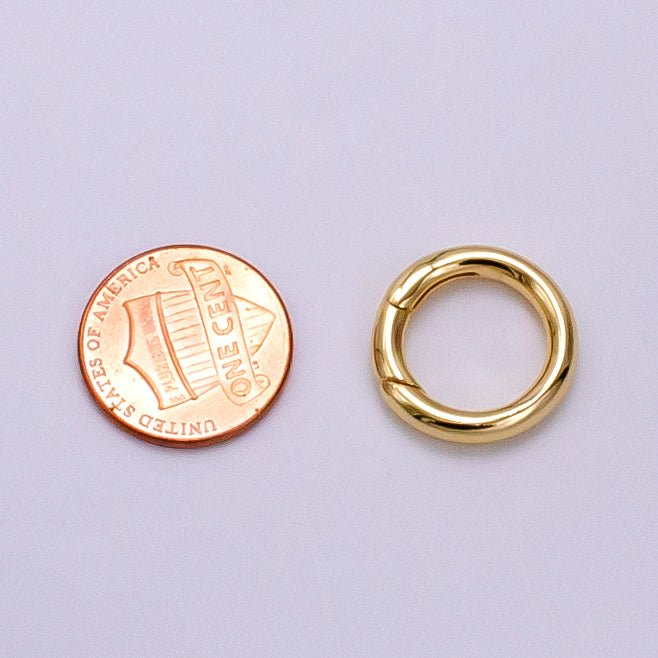 14K Gold Filled 18mm Push Spring Gate Findings | Z721 - DLUXCA