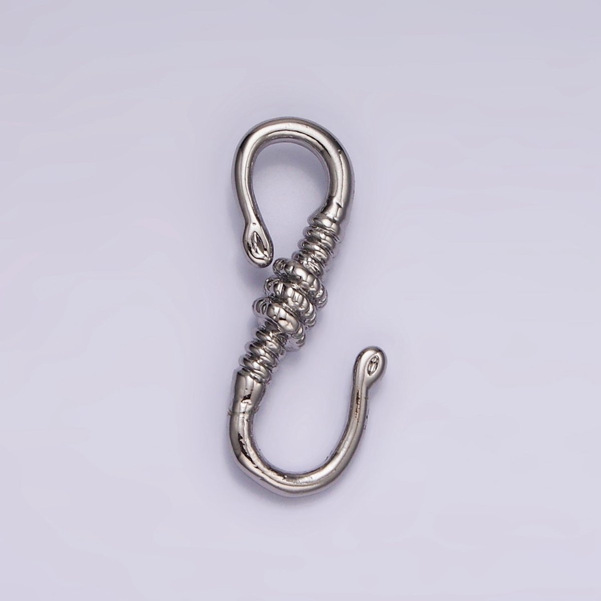 14K Gold Filled 18mm Tied Curved S-Hook Closure Findings Supply in Gold & Silver | Z657 - DLUXCA