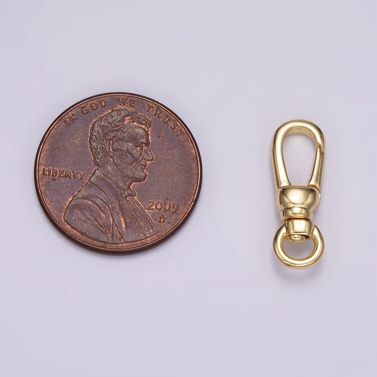 14K Gold Filled 18mm Trigerless Swivel Oblong Push Gate Closure Finding Supply | Z638 - DLUXCA