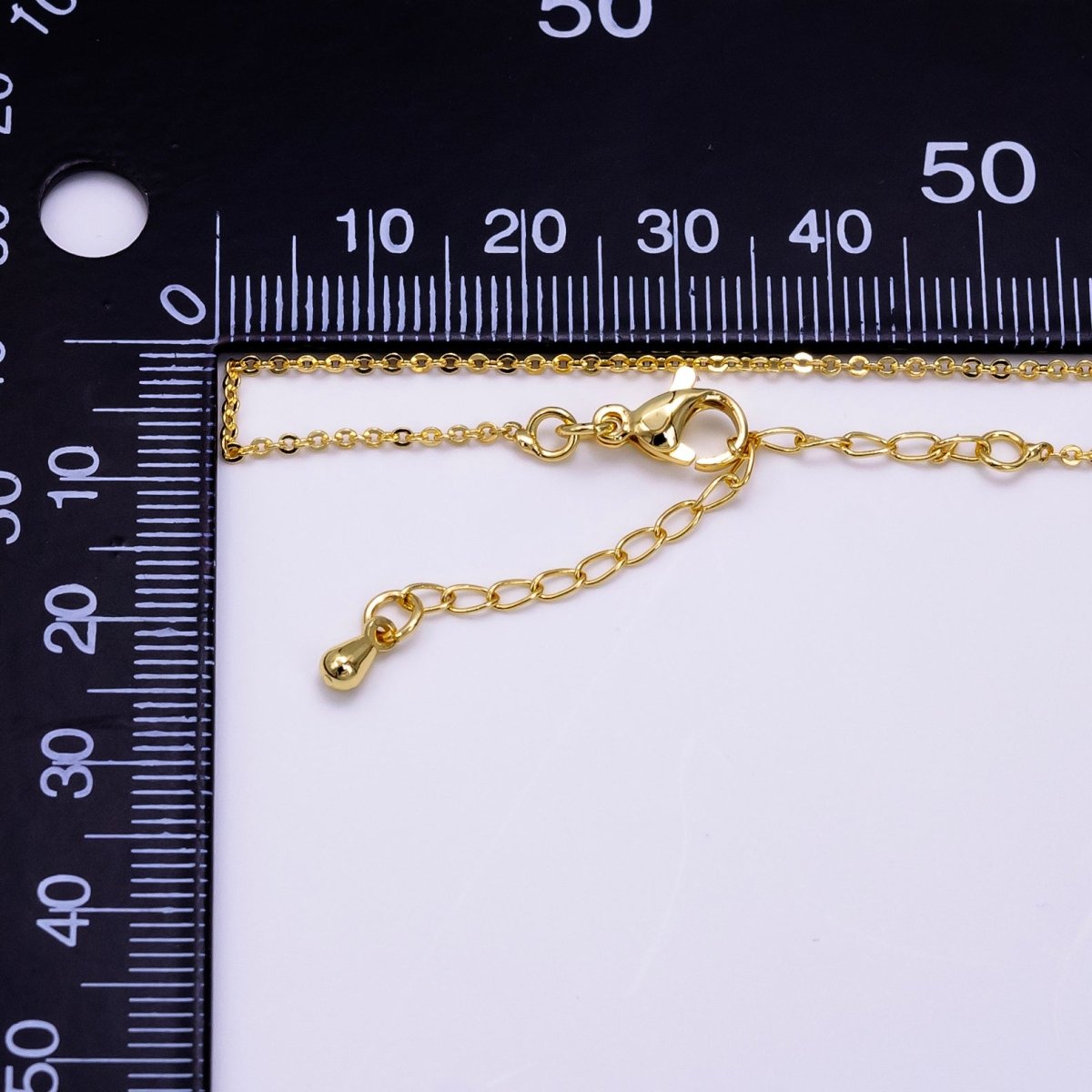 14K Gold Filled 1mm Cable Chain 18 Inch Necklace w. Extender | WA-2453 - DLUXCA