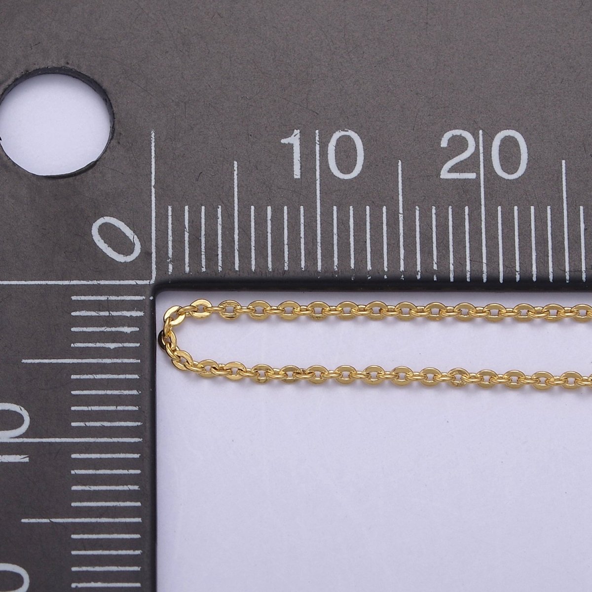 14K Gold Filled 1mm Dainty Cable Chain 18 Inch Layering Slider Necklace | WA-737 Clearance Pricing - DLUXCA