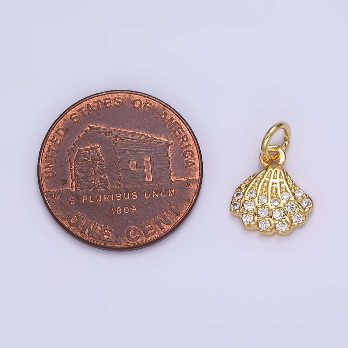 14K Gold Filled 20.5mm Clear Micro Paved CZ Sledgehammer Construction Tool Charm | N1245 - DLUXCA