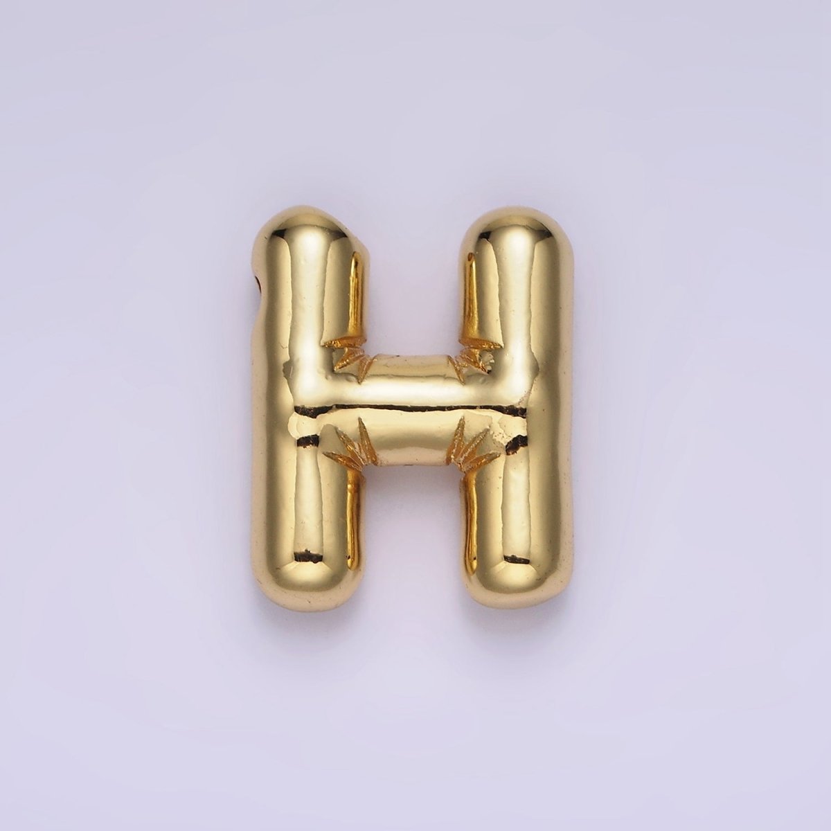 14K Gold Filled 20mm Chubby Balloon Initial Letter Pendant | A1067 - A1079 - DLUXCA