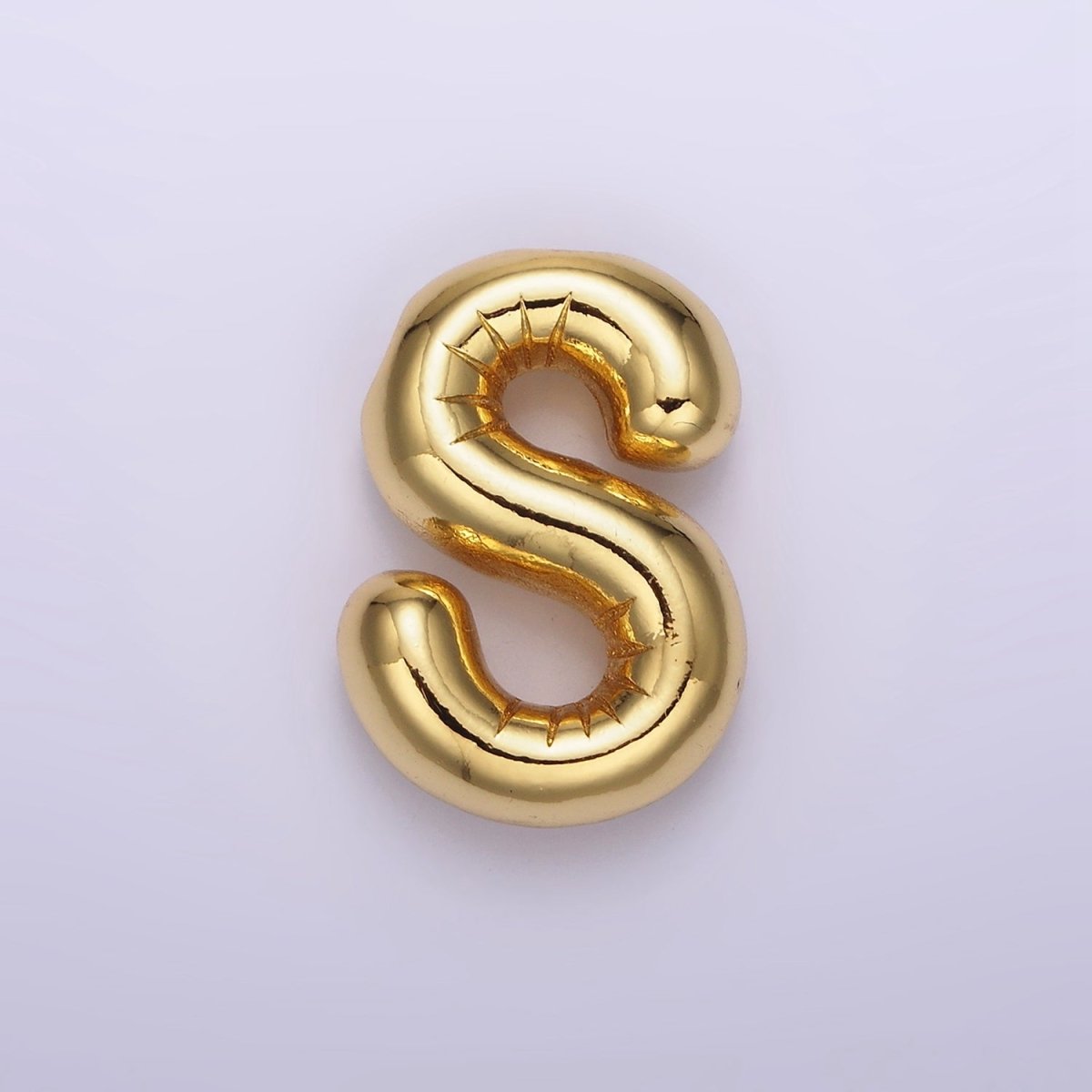 14K Gold Filled 20mm Chubby Balloon Initial Letter Pendant | A1067 - A1079 - DLUXCA